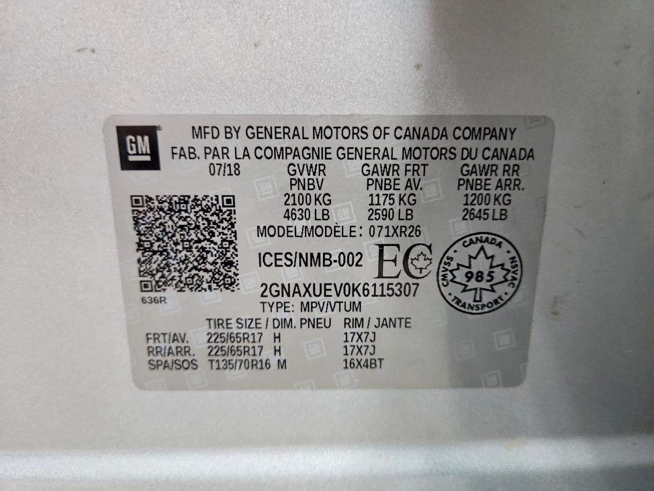 2019 CHEVROLET EQUINOX