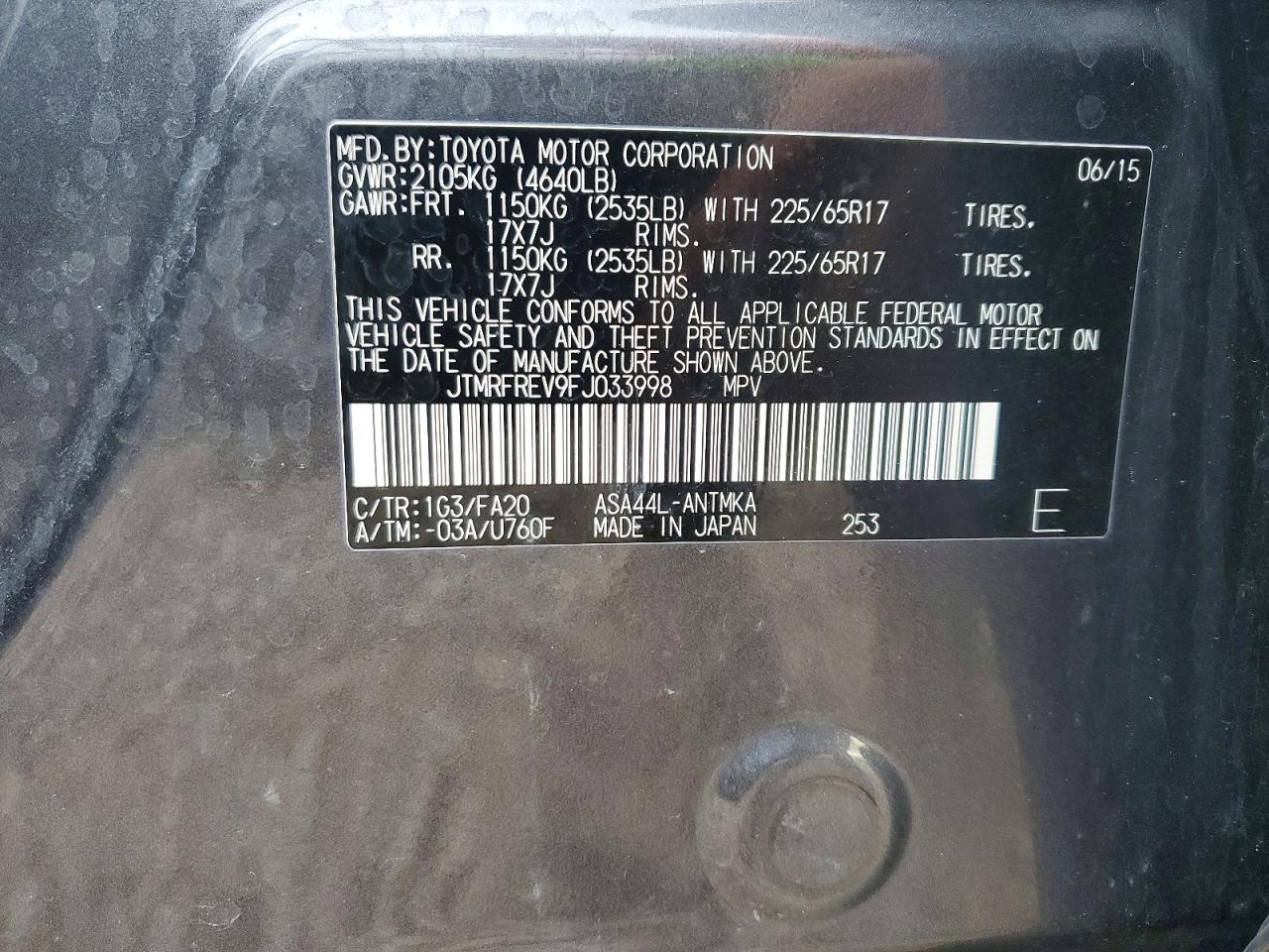 2015 TOYOTA RAV4