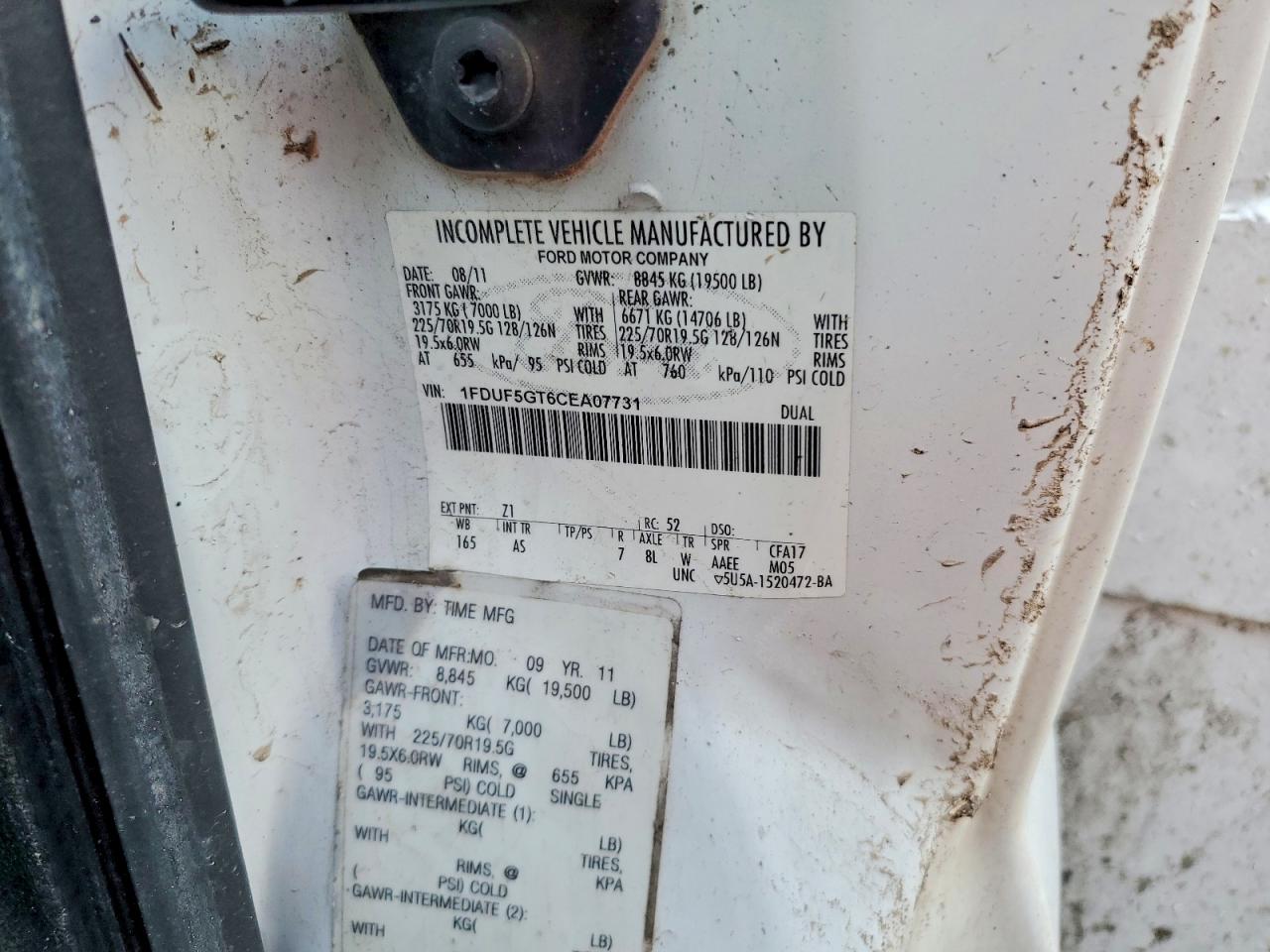 2012 FORD F550