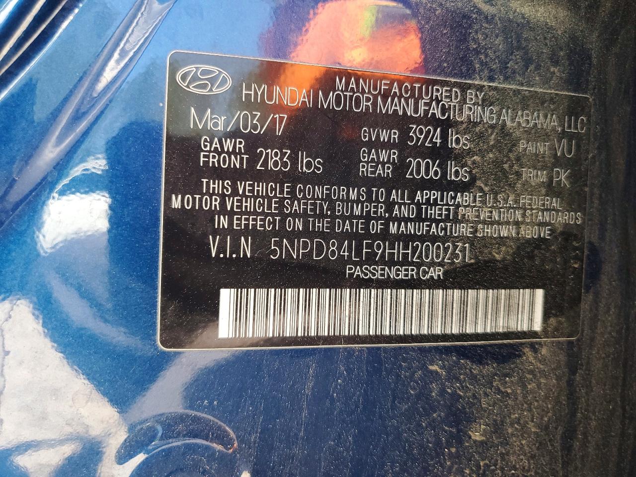 2017 HYUNDAI ELANTRA