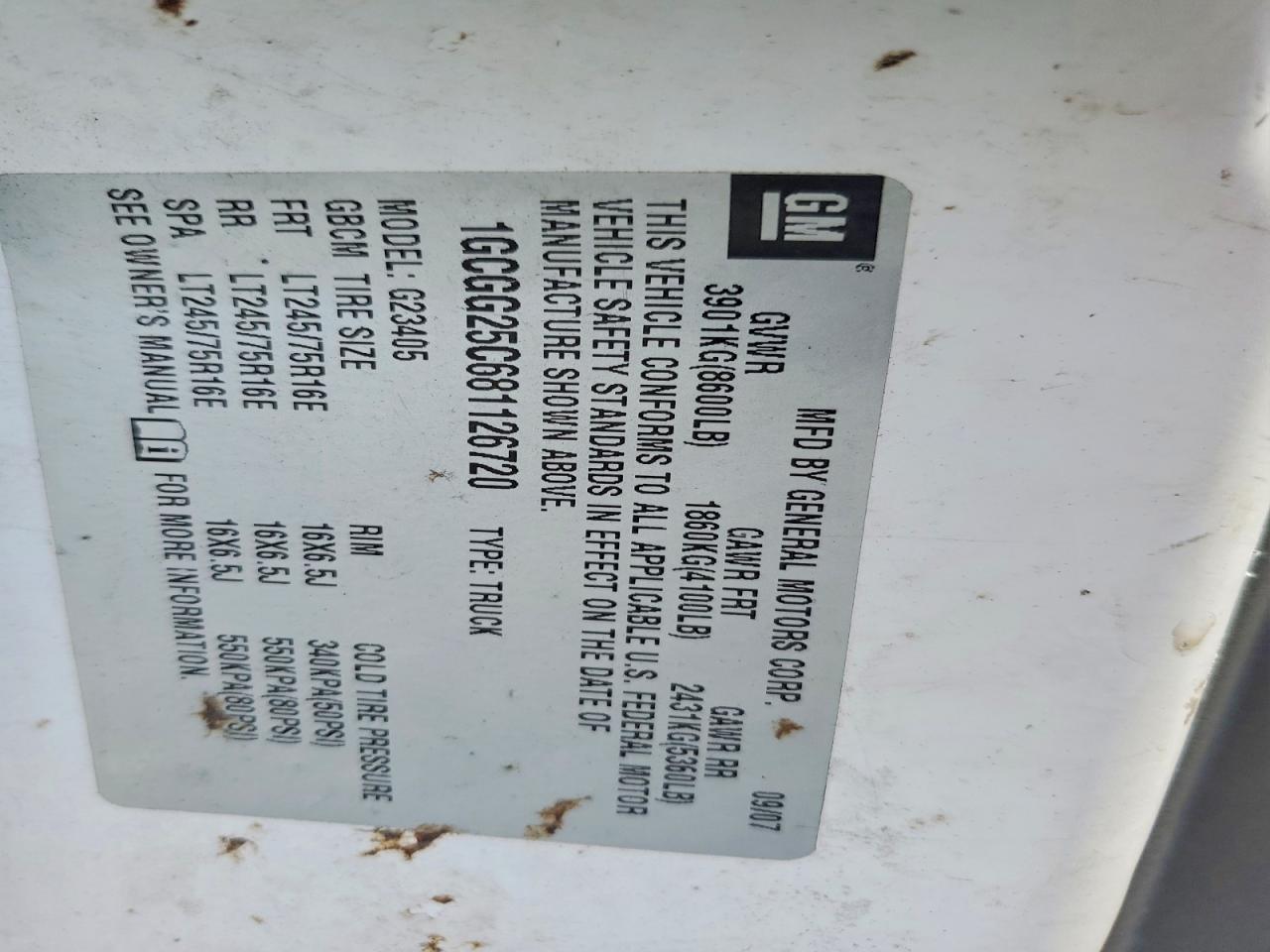 2008 CHEV EXPRESS