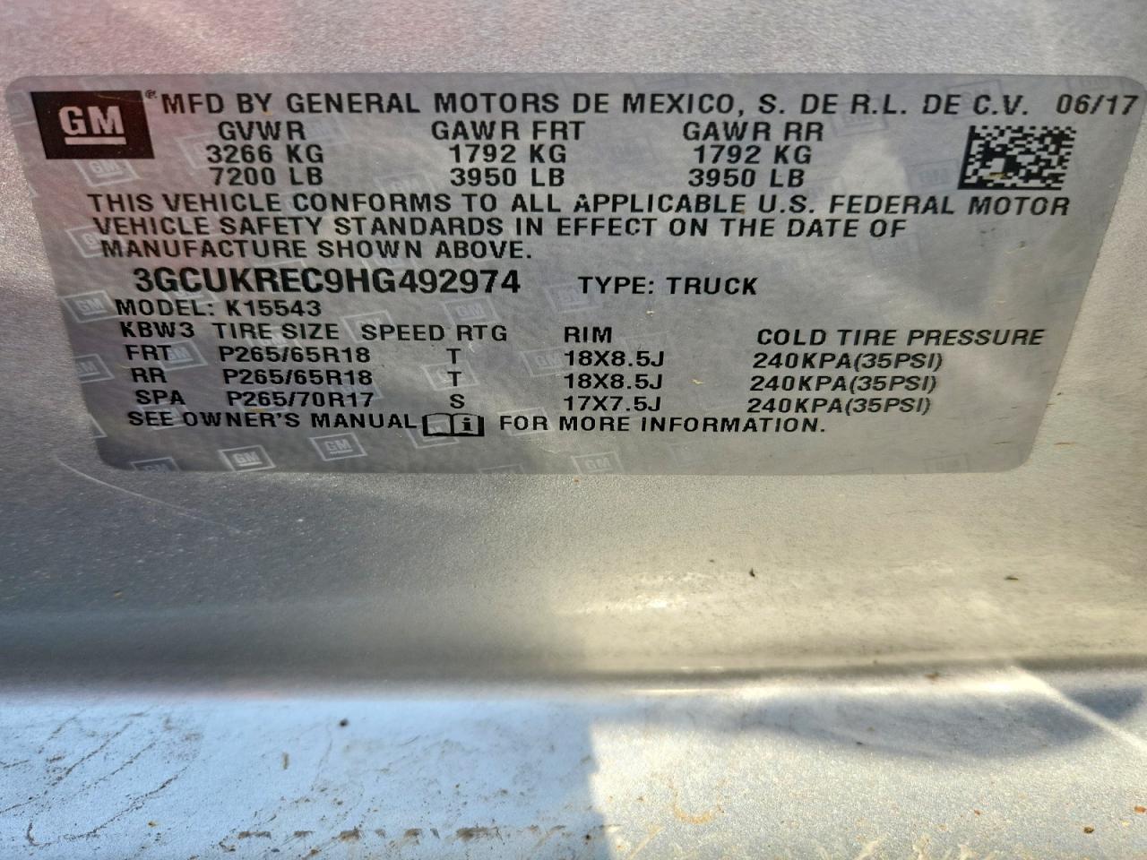 2017 CHEVROLET SILVERADO