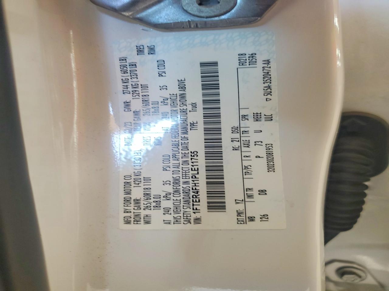 2023 FORD RANGER