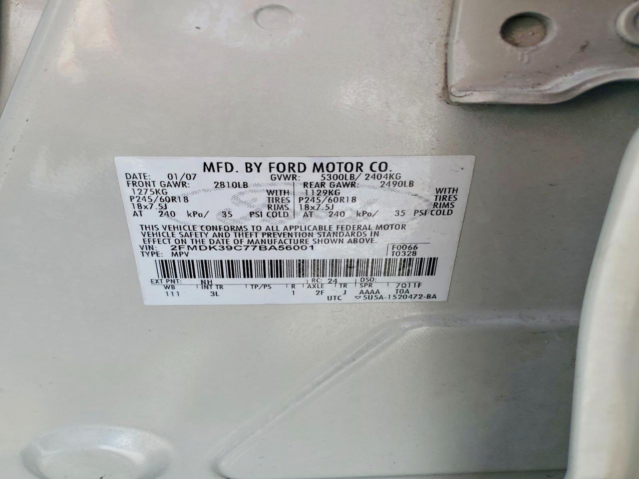 2007 FORD EDGE