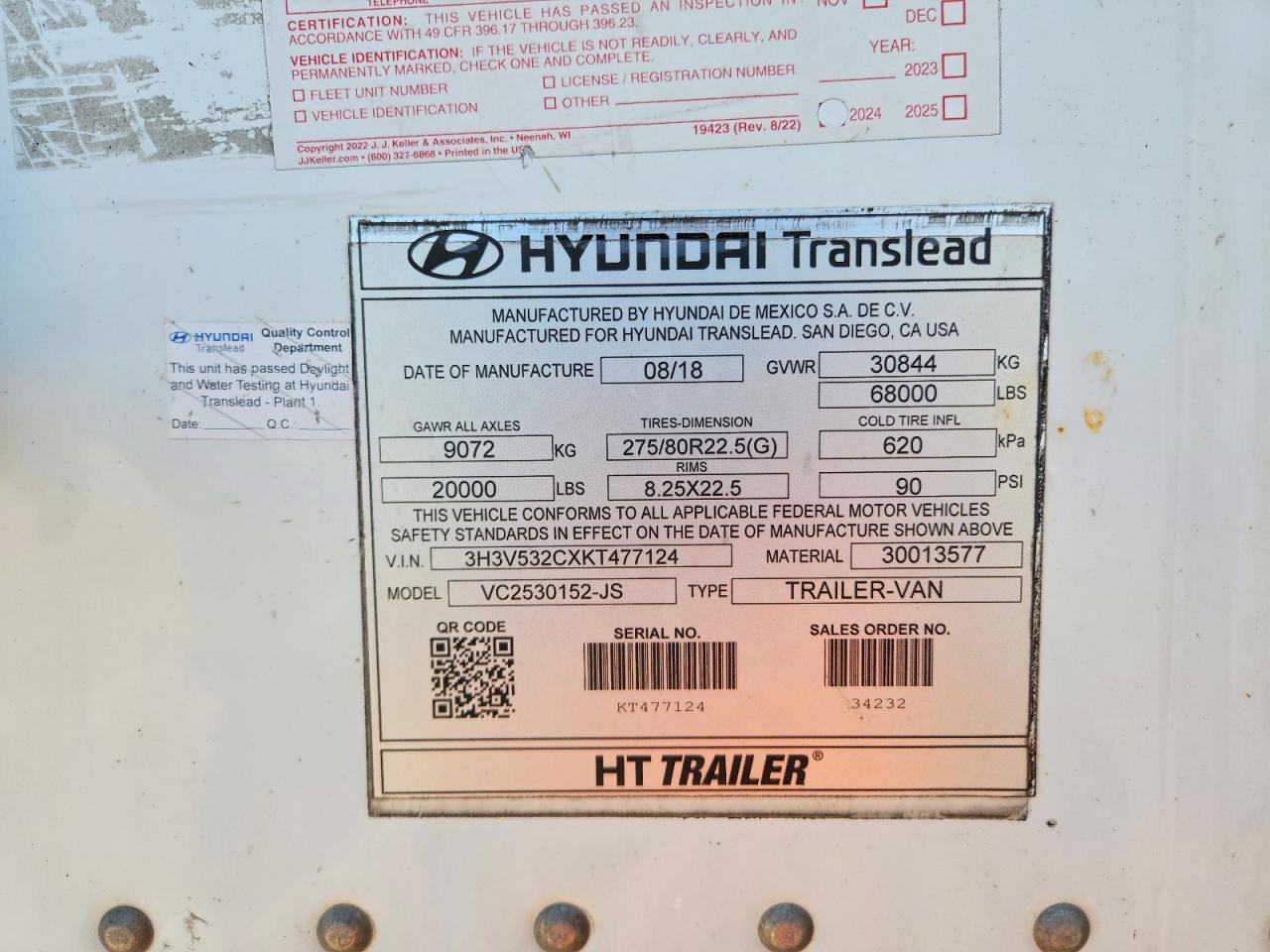 2019 HYUNDAI TRANSLEAD INC 