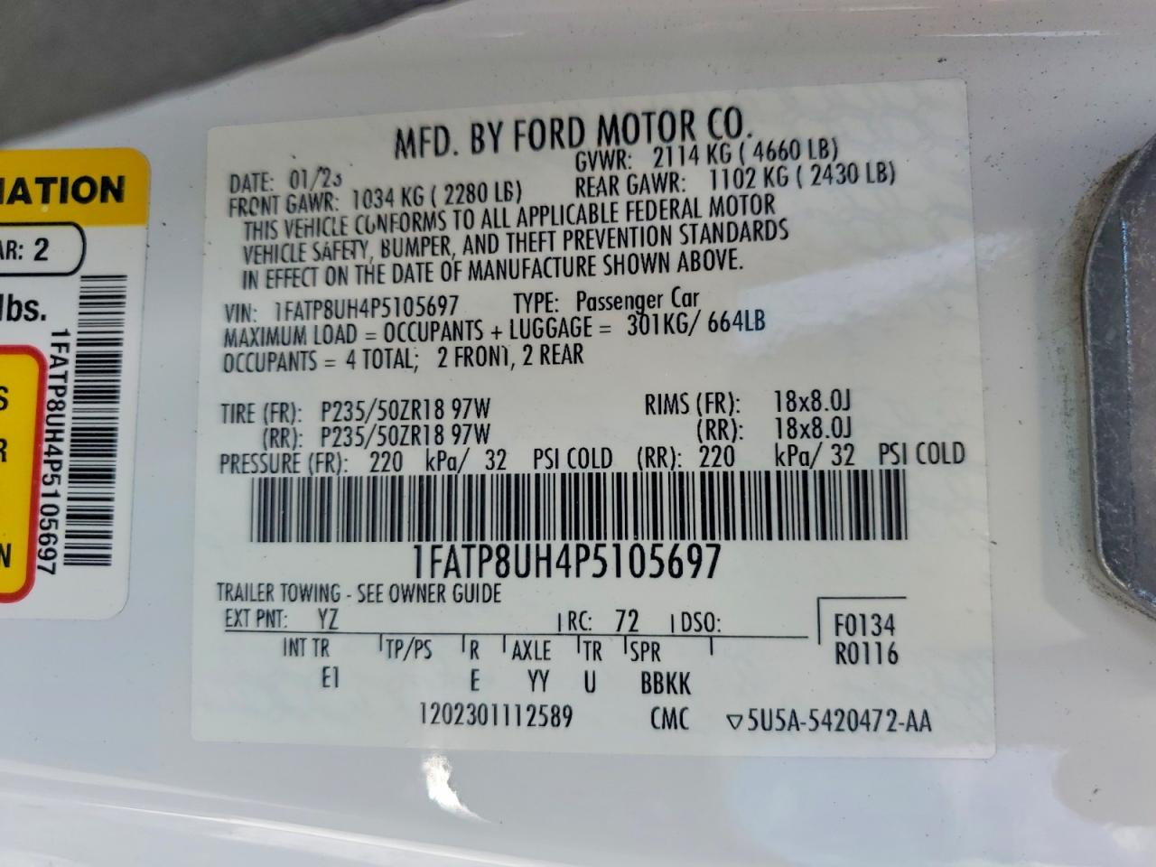 2023 FORD MUSTANG
