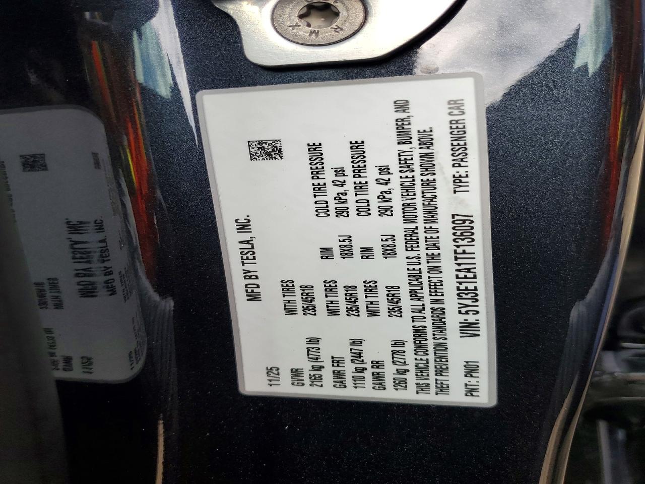 2026 TESLA MODEL 3