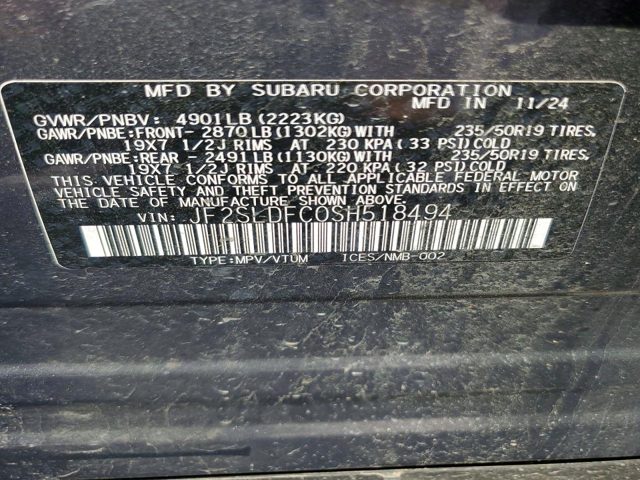 2025 SUBARU FORESTER