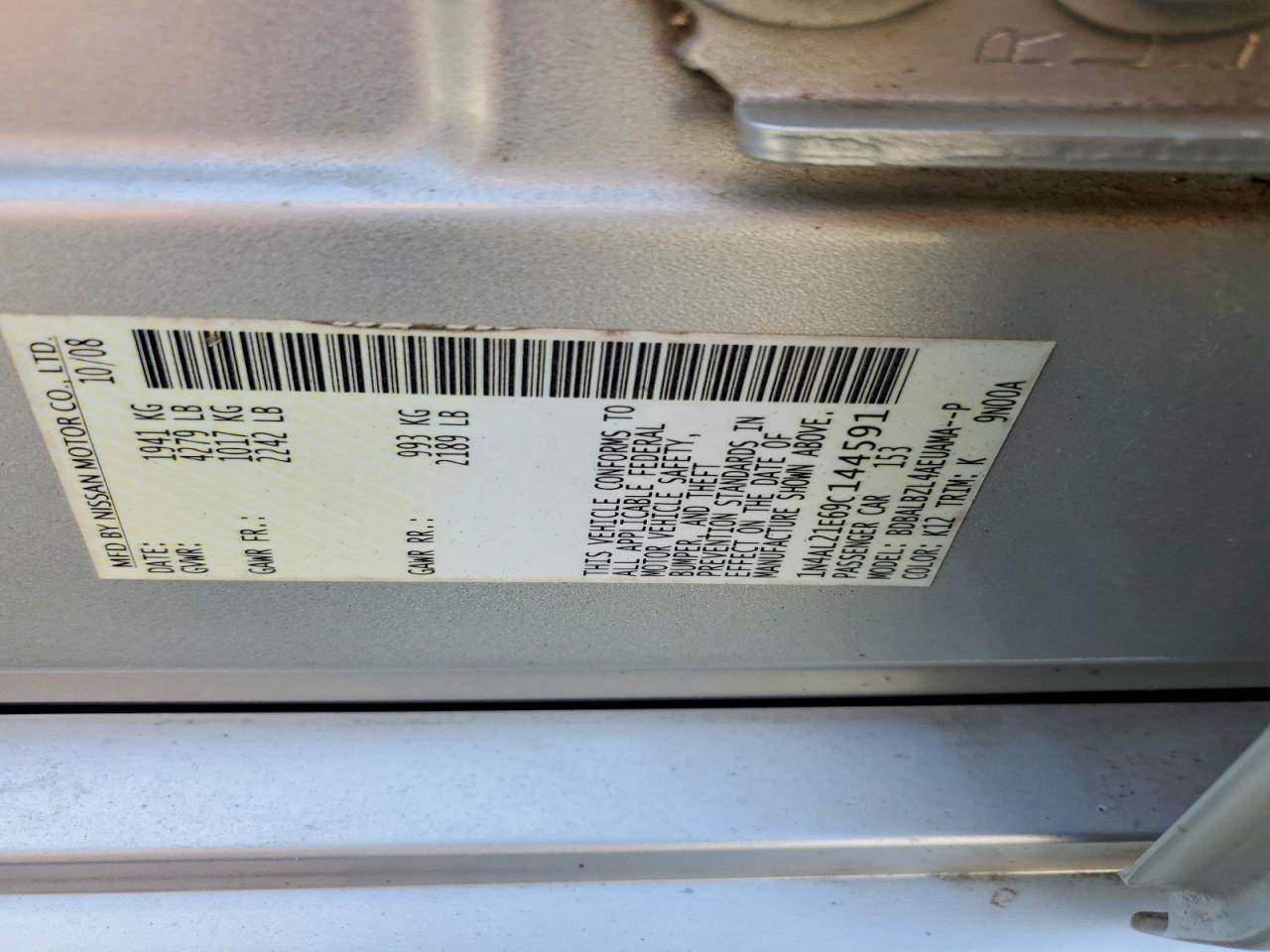 2009 NISSAN ALTIMA