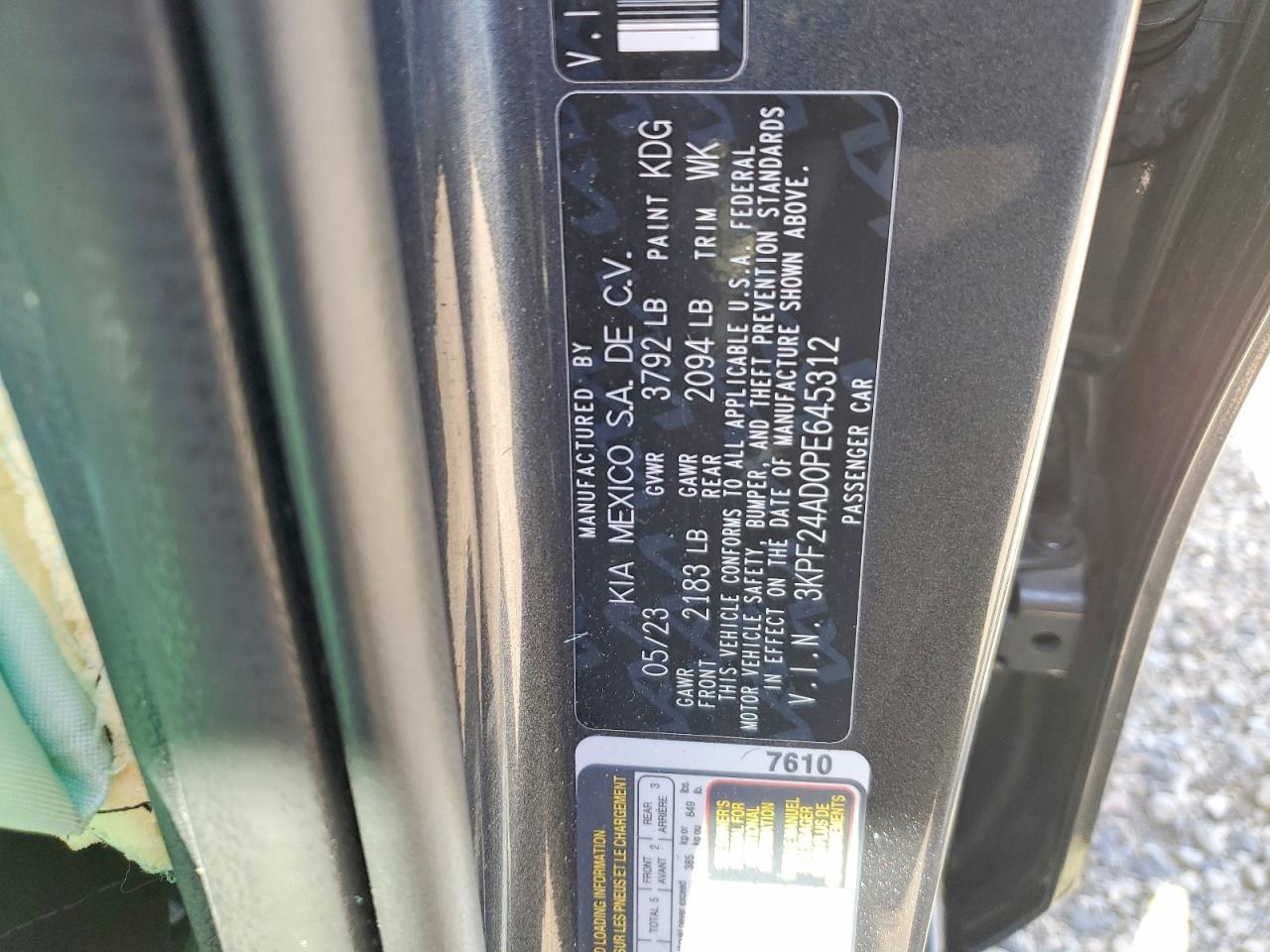 2023 KIA FORTE