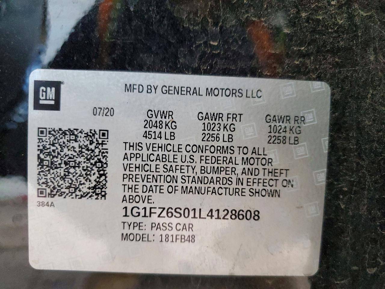 2020 CHEVROLET BOLT