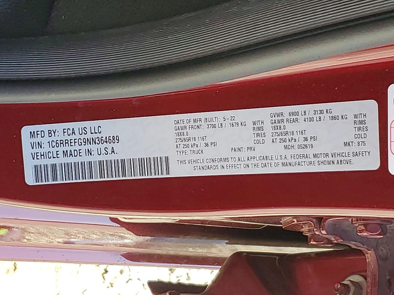 2022 RAM 1500