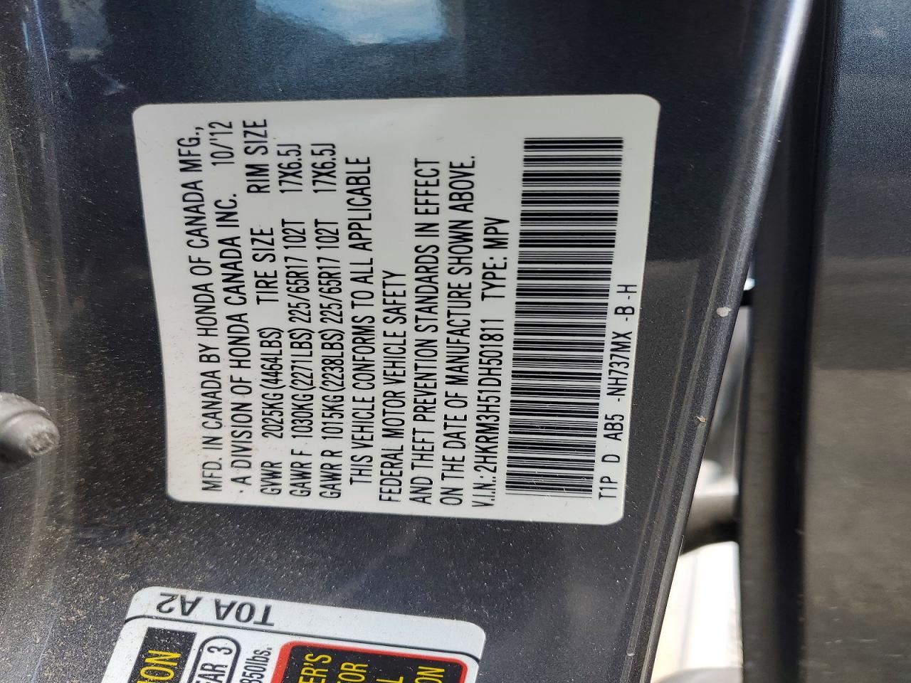 2013 HONDA CRV