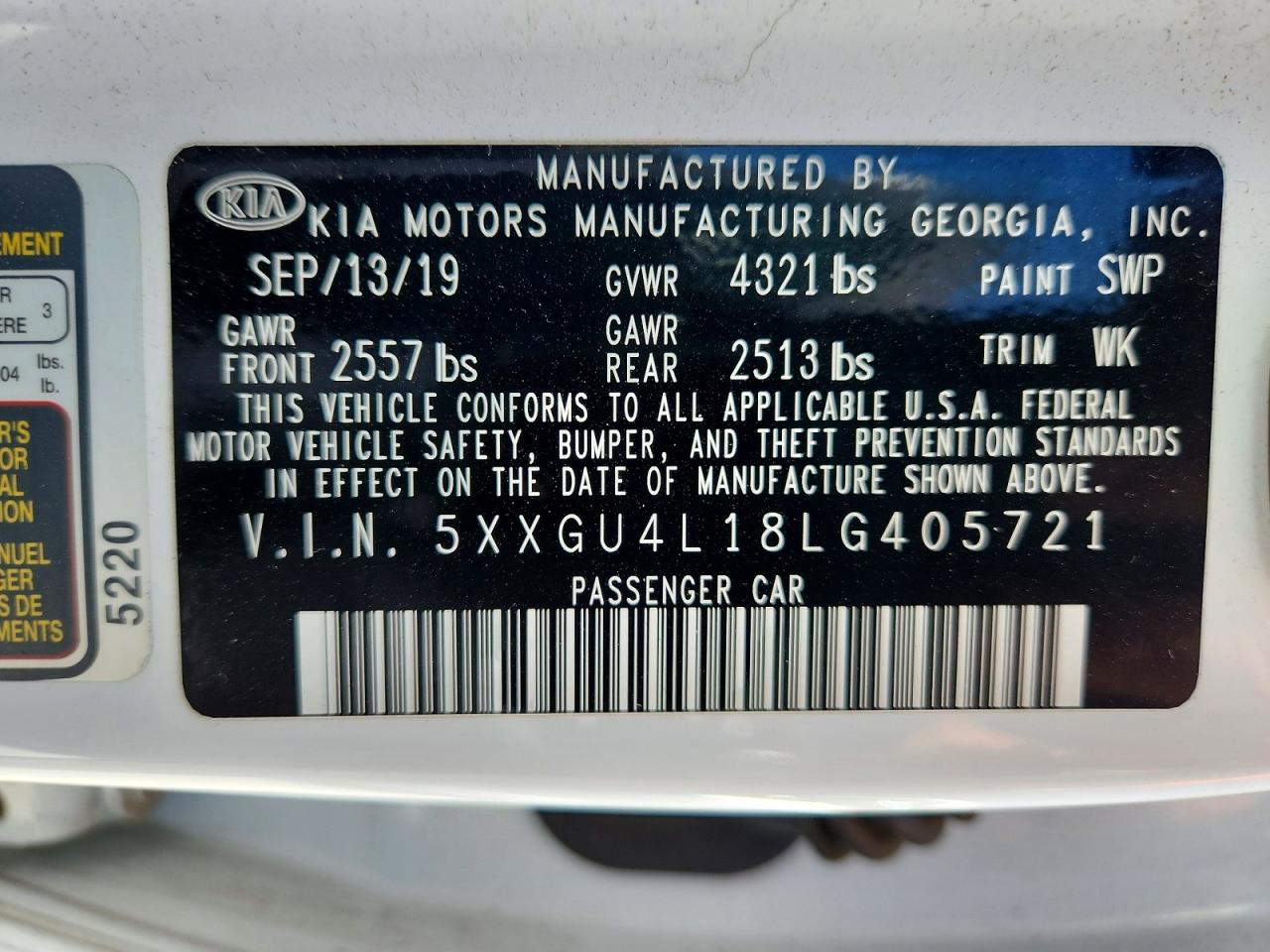 2020 KIA OPTIMA