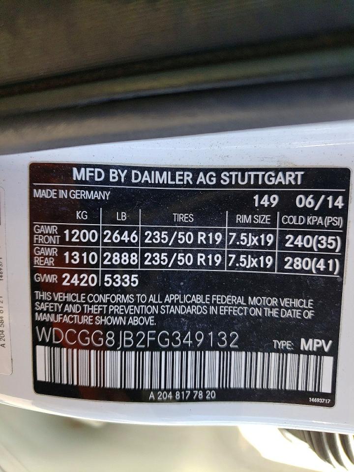 2015 MERCEDES-BENZ GLK-CLASS