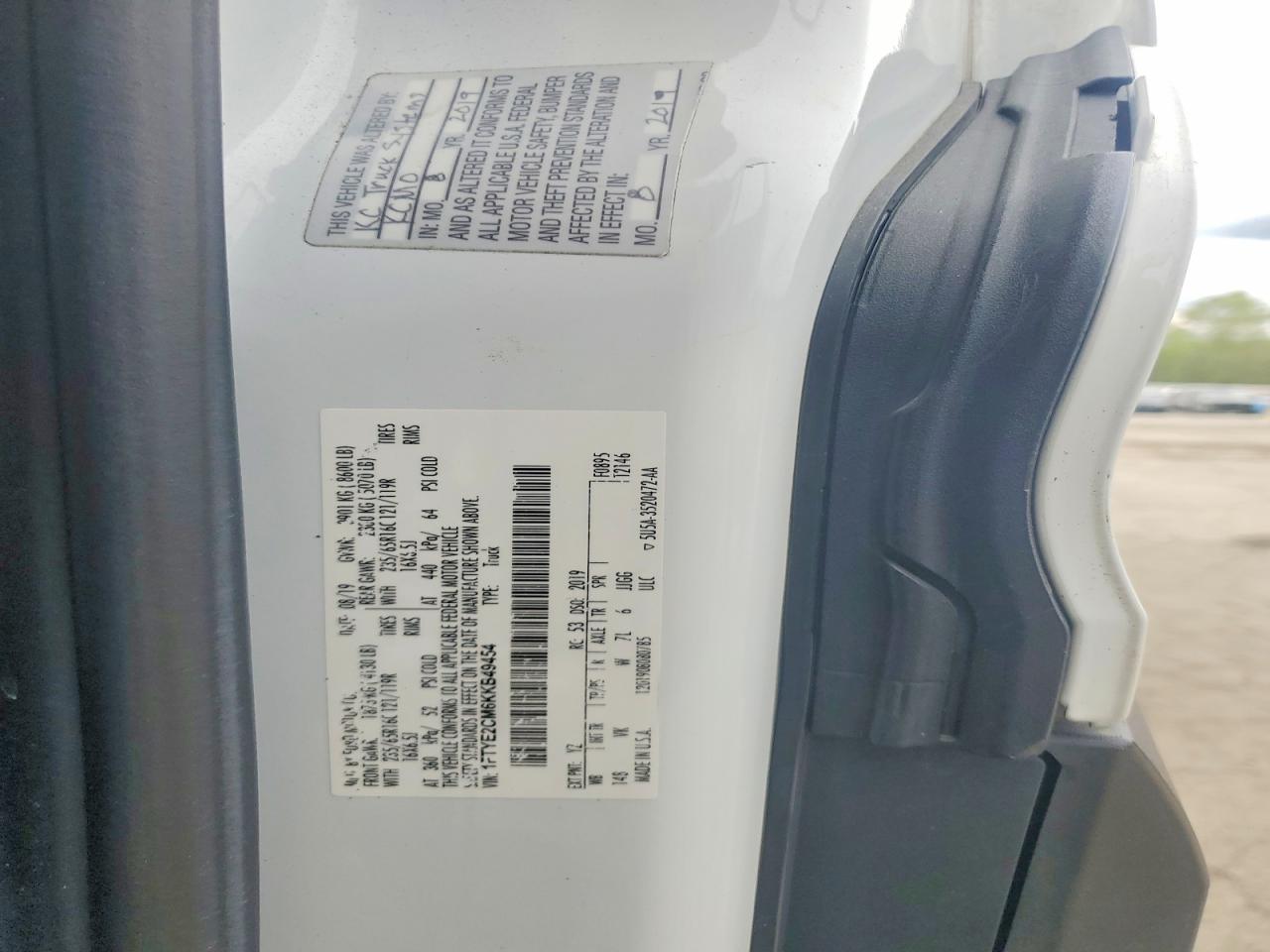2019 FORD TRANSIT