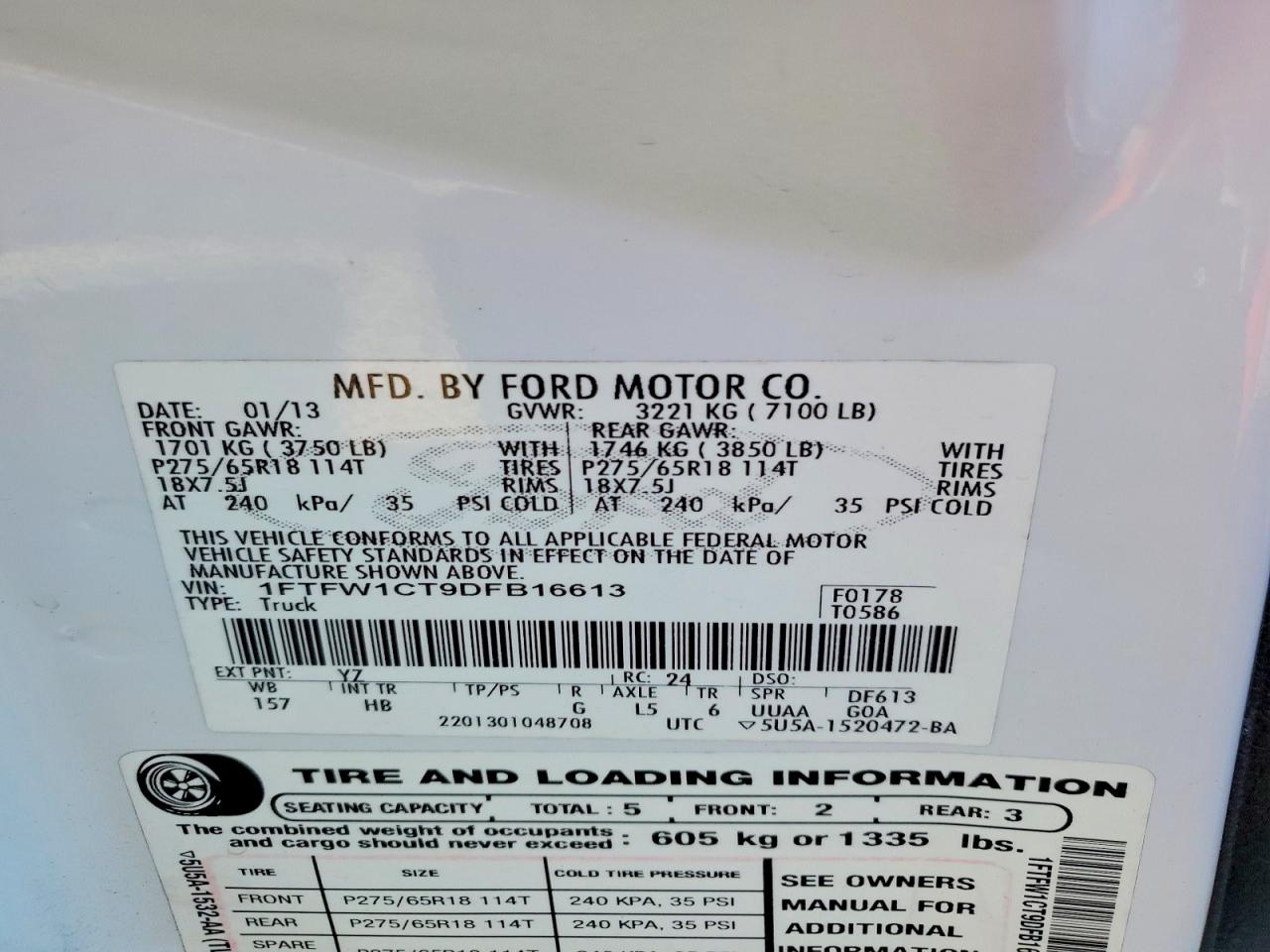 2013 FORD F150