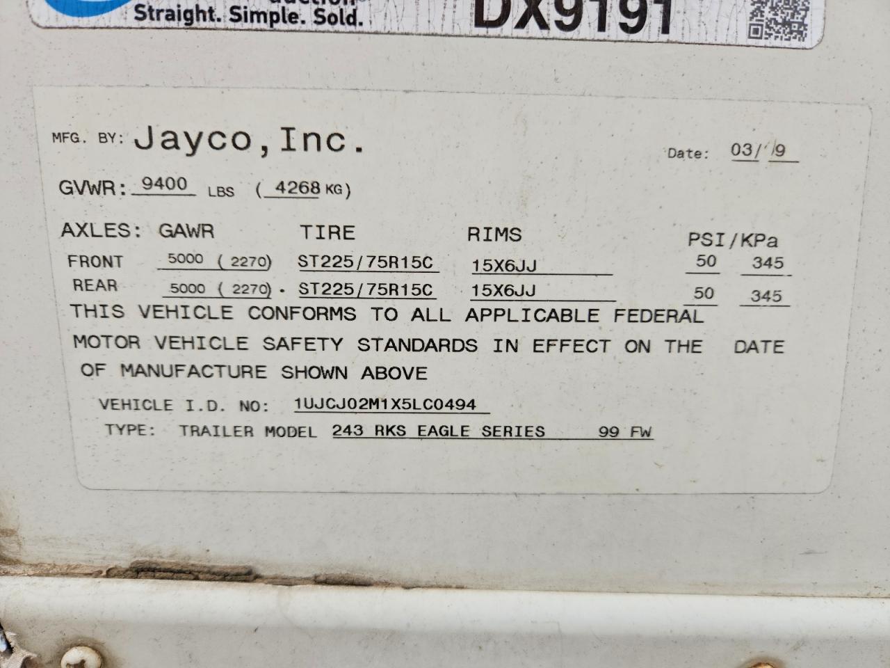 1999 JAYCO ALL Models
