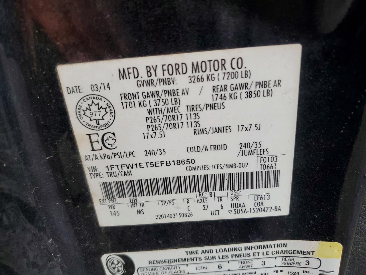 2014 FORD F150