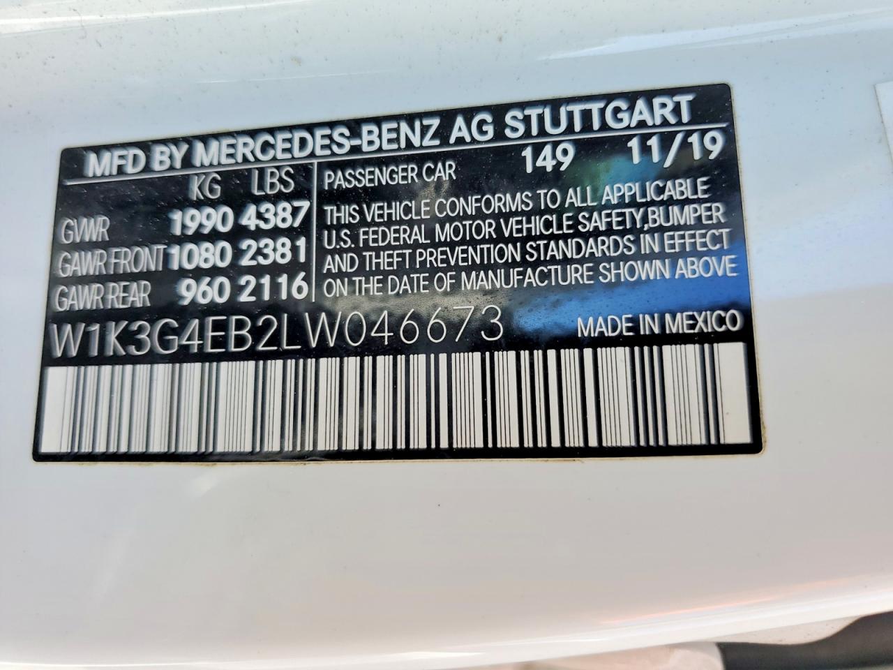 2020 MERCEDES-BENZ A-CLASS