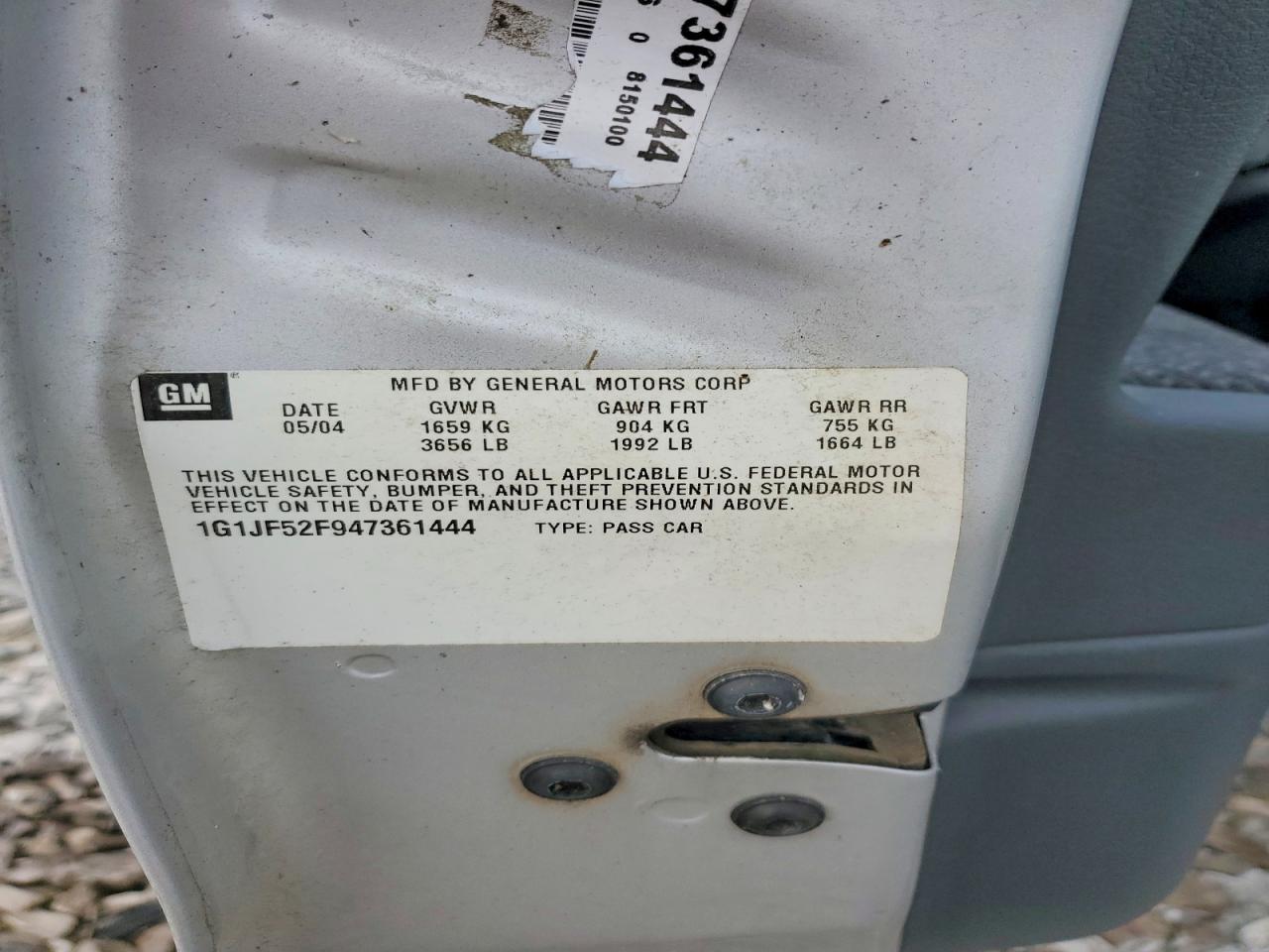 2004 CHEVROLET CAVALIER