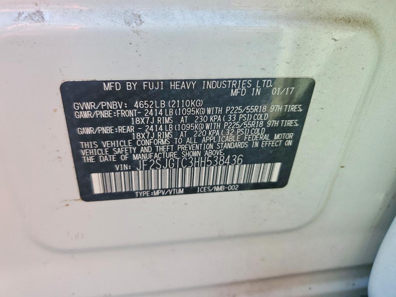 2017 SUBARU FORESTER