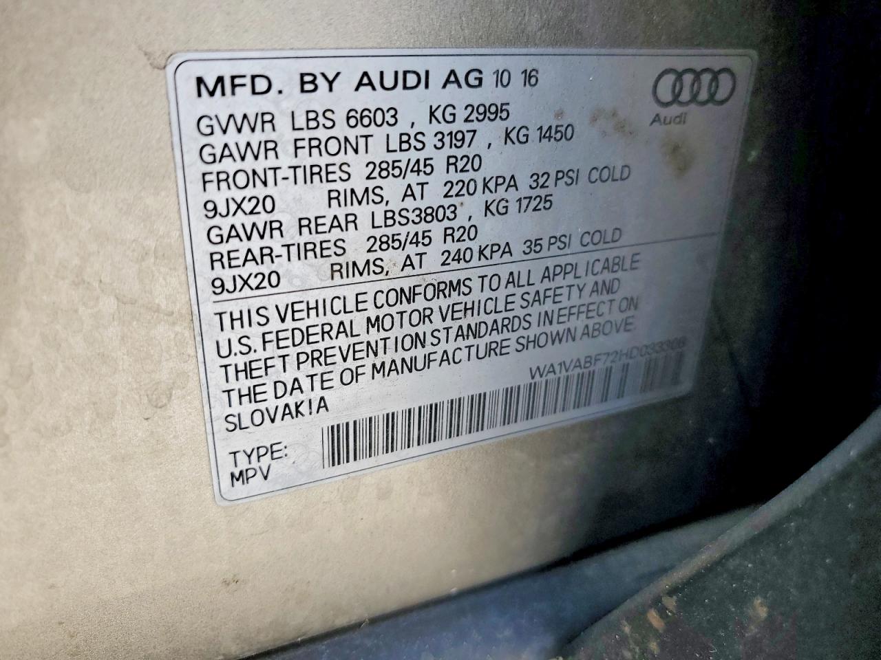 2017 AUDI Q7