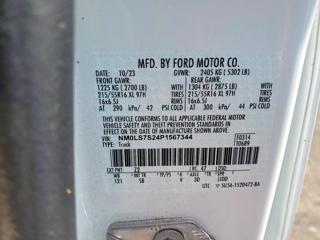 2023 FORD TRANSIT
