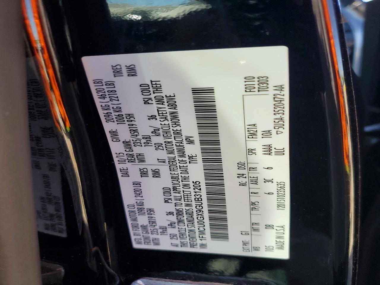 2016 FORD ESCAPE