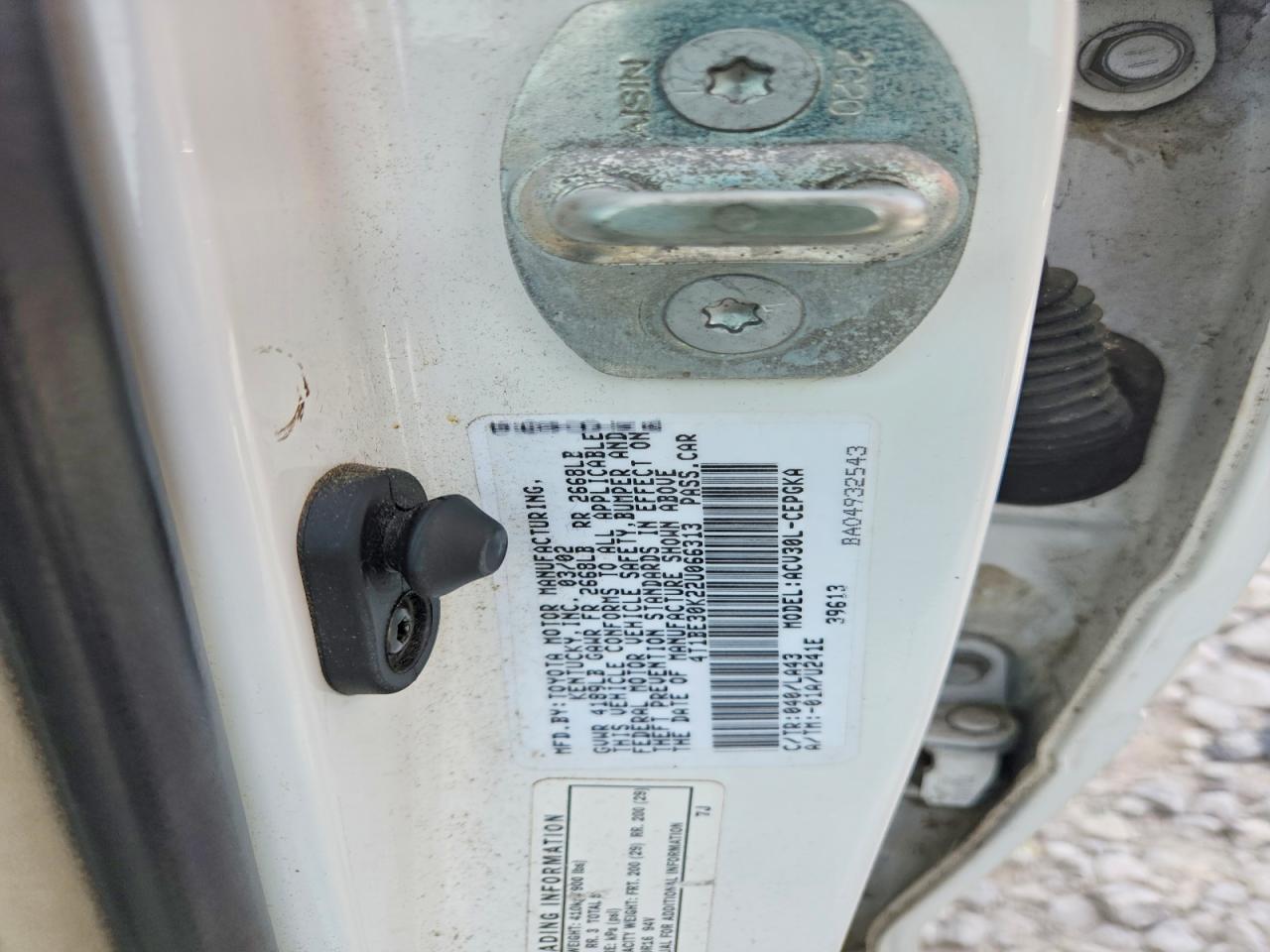 2002 TOYOTA CAMRY