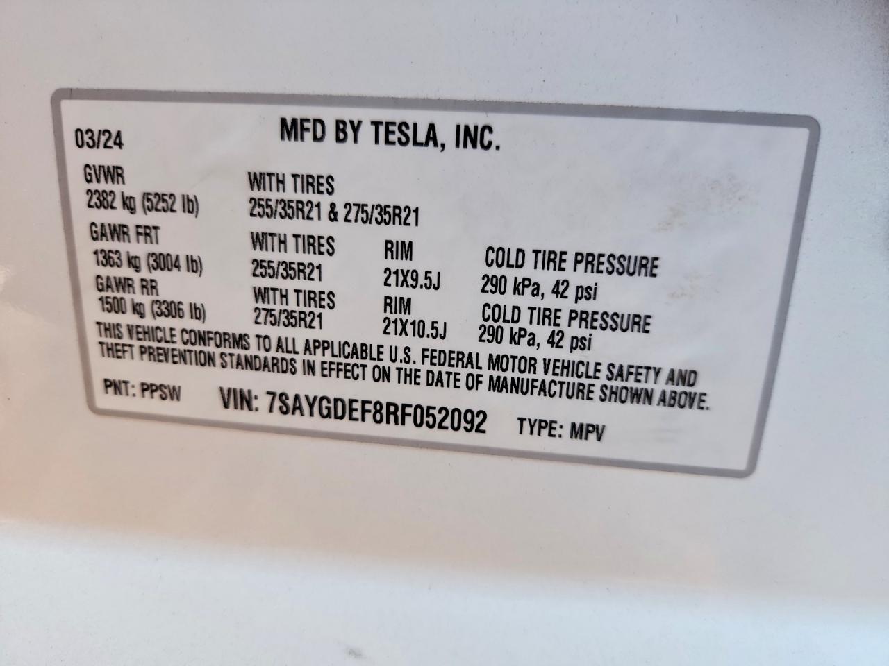2024 TESLA MODEL Y
