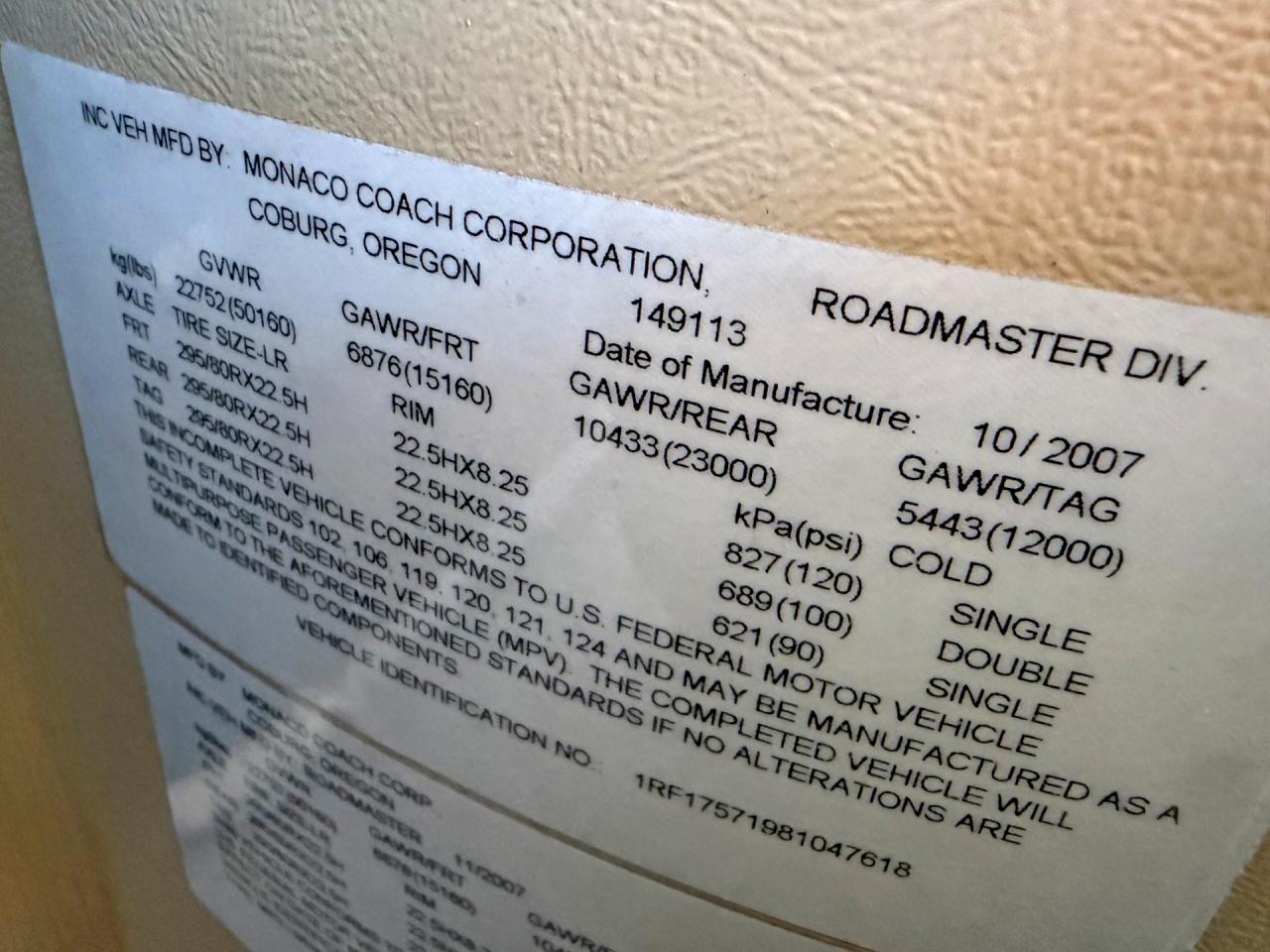2008 ROADMASTER RAIL ALL OTHER