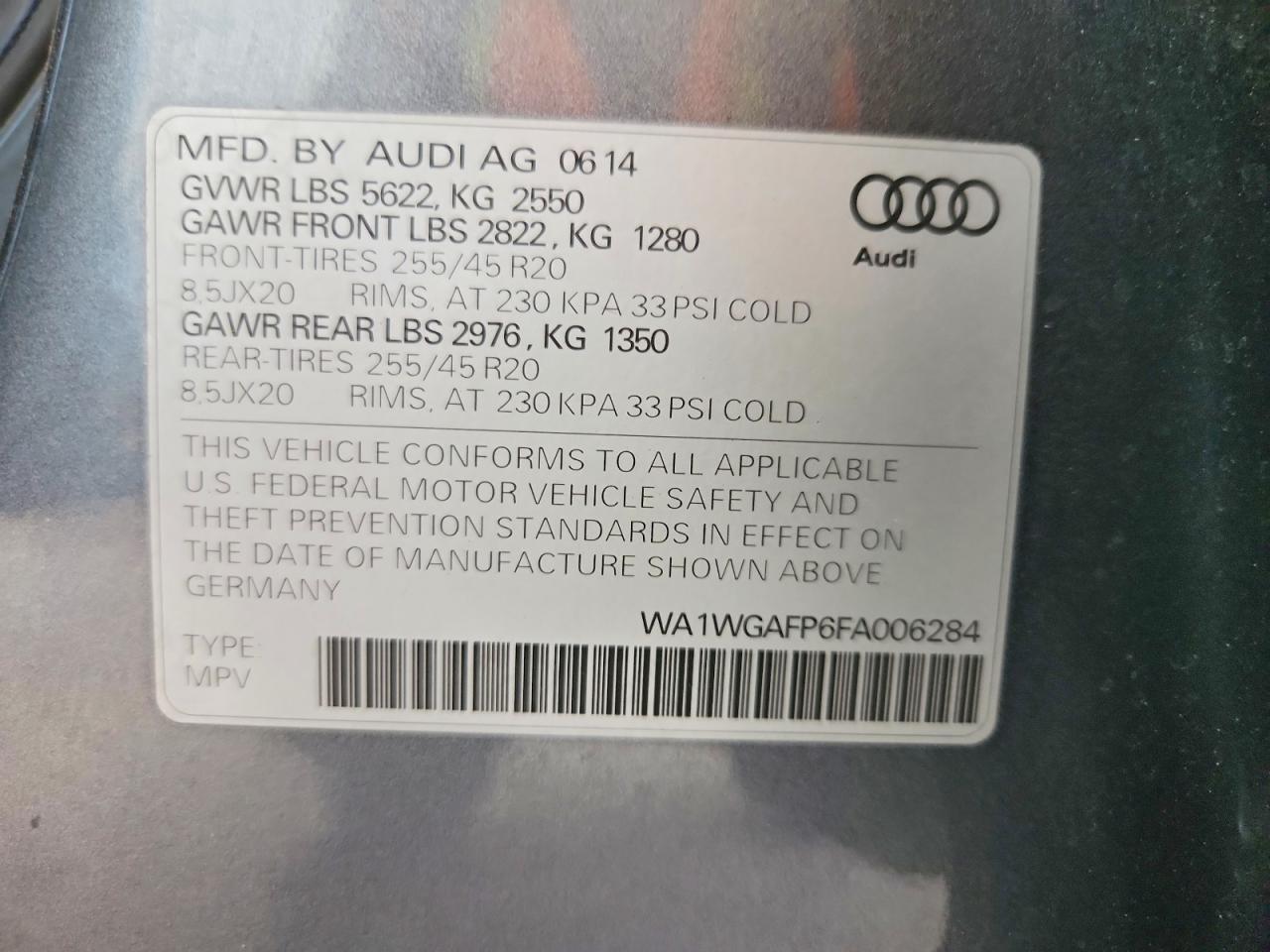 2015 AUDI Q5