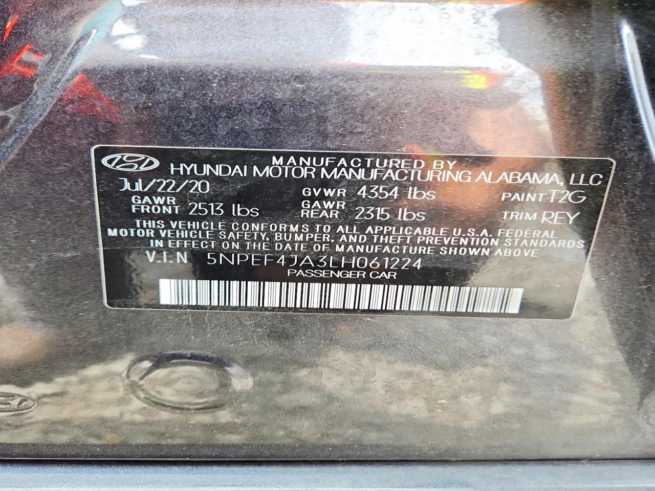 2020 HYUNDAI SONATA
