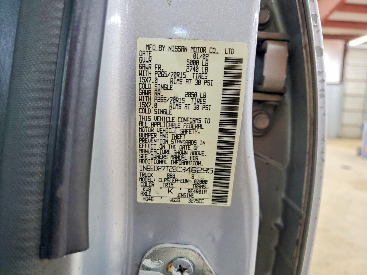 2002 NISSAN FRONTIER