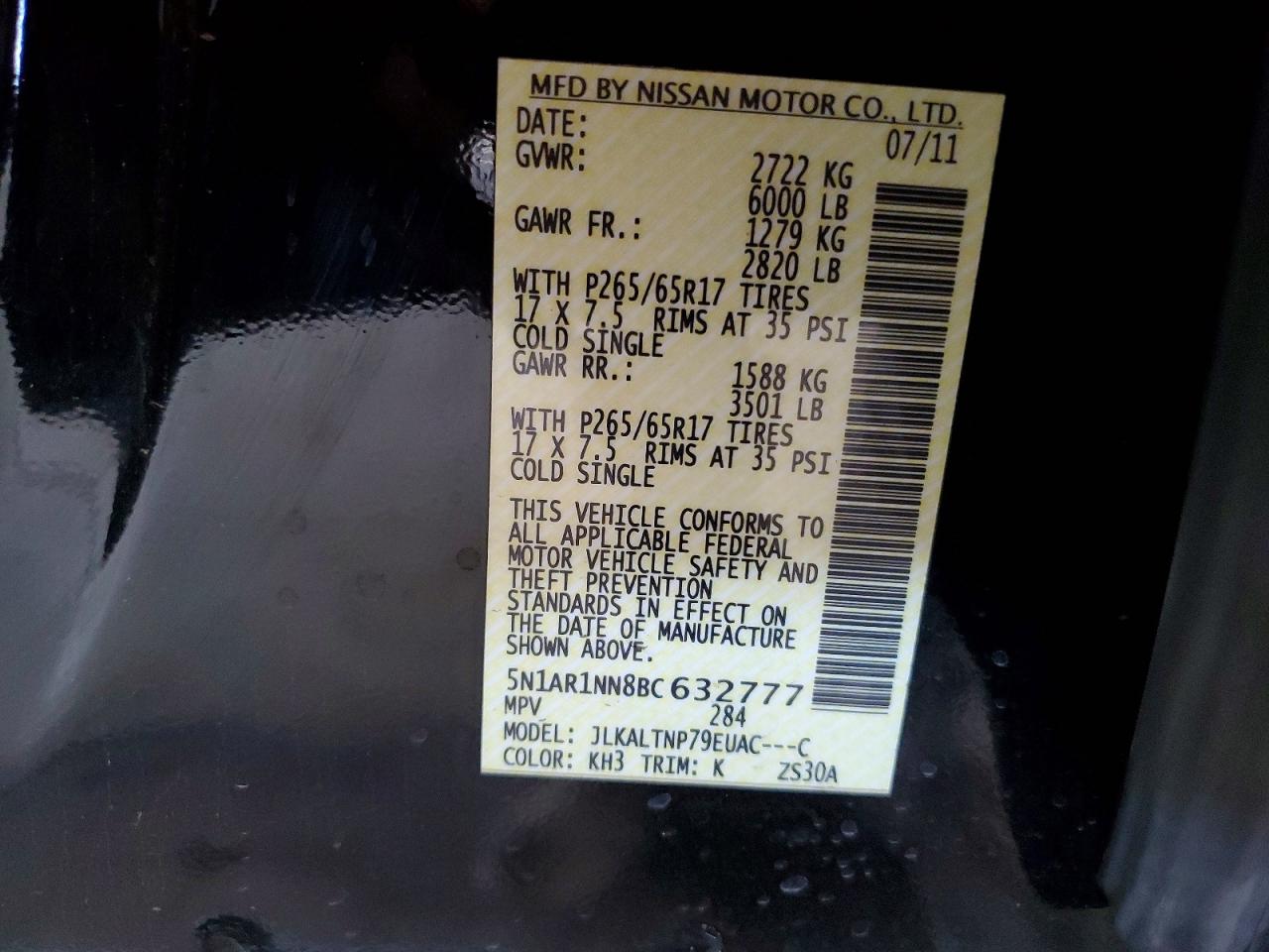 2011 NISSAN PATHFINDER