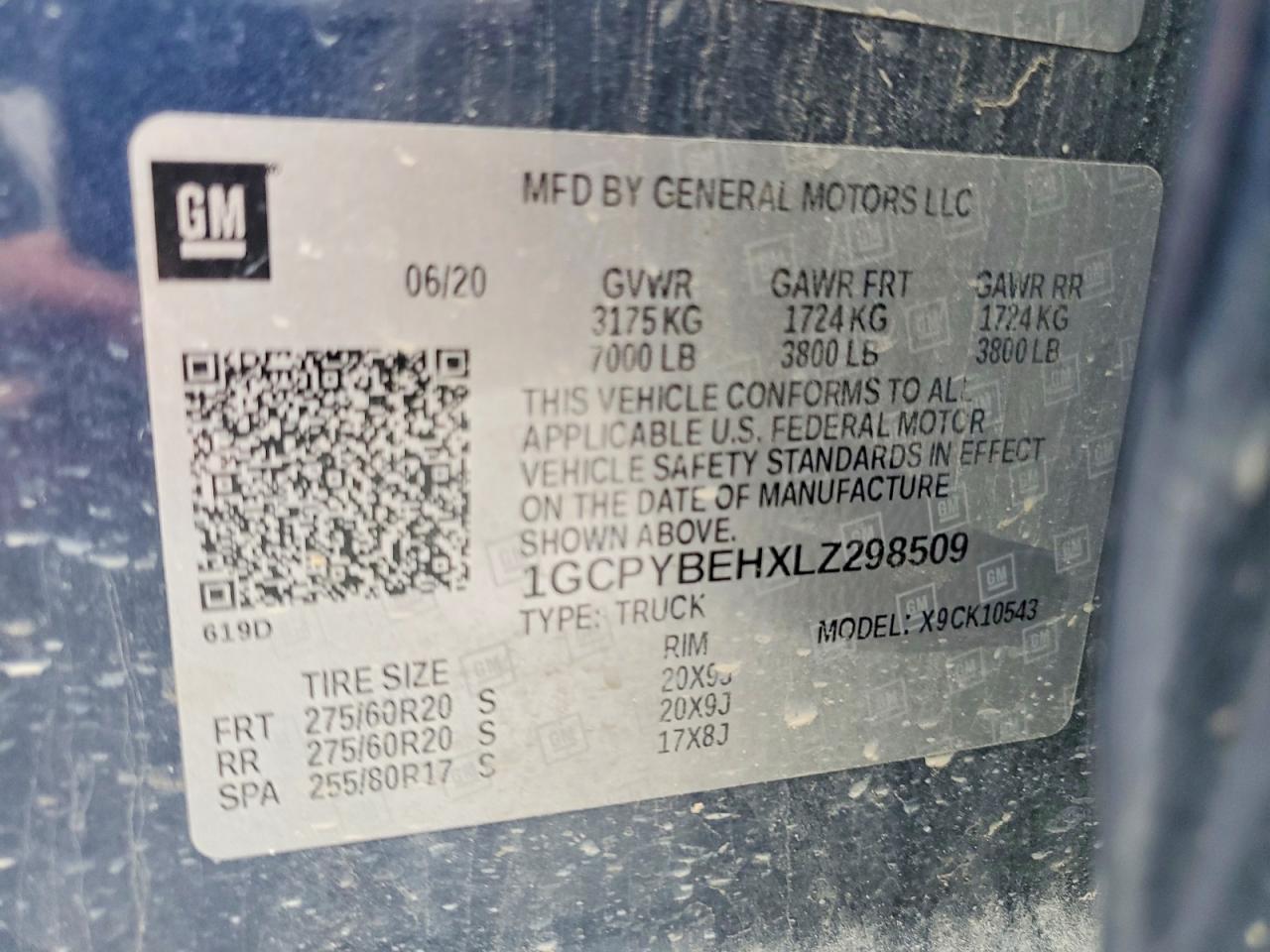 2020 CHEVROLET SILVERADO