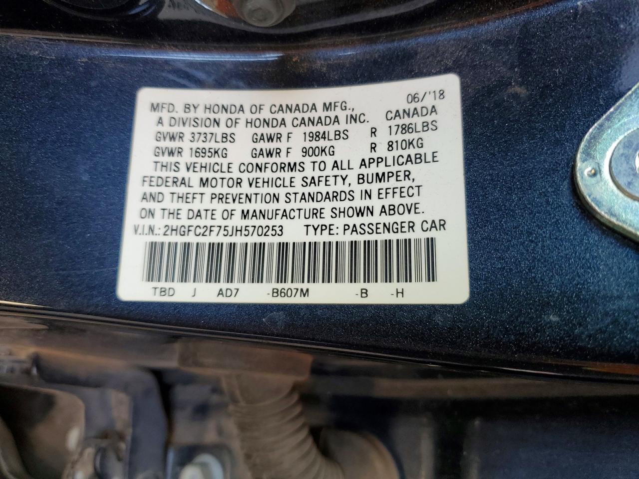 2018 HONDA CIVIC