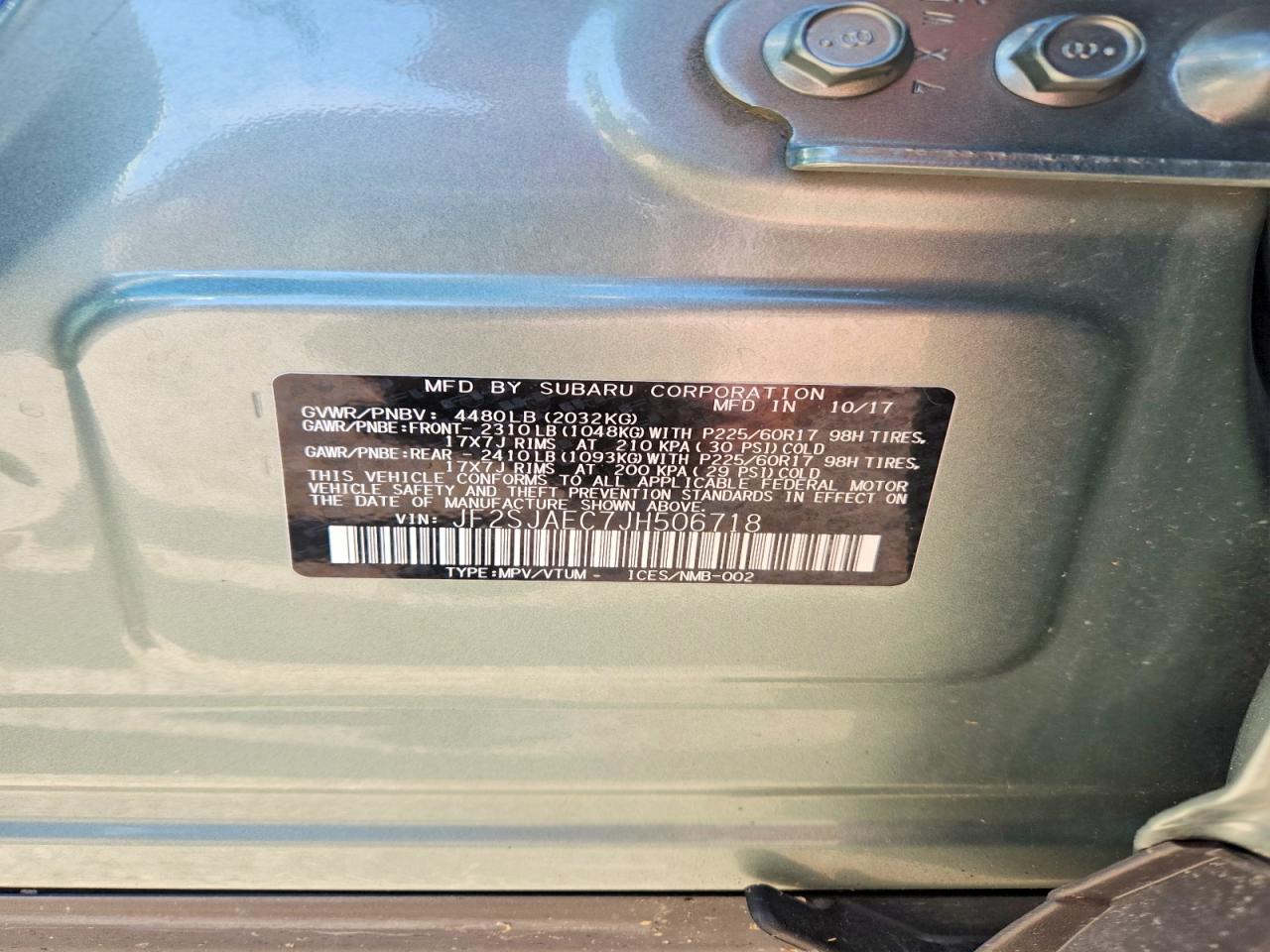 2018 SUBARU FORESTER