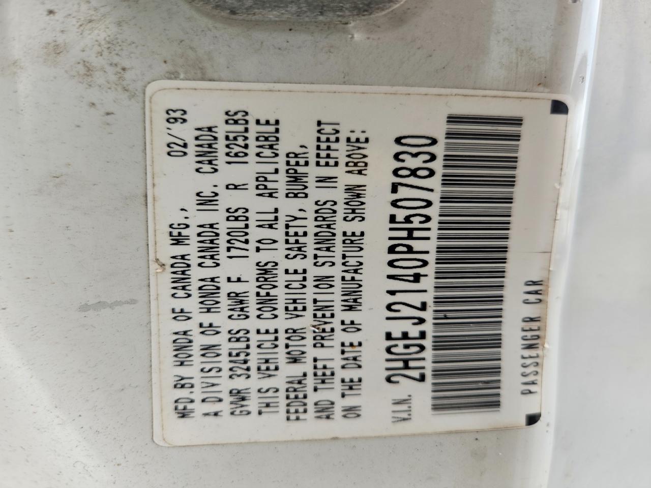 1993 HONDA CIVIC
