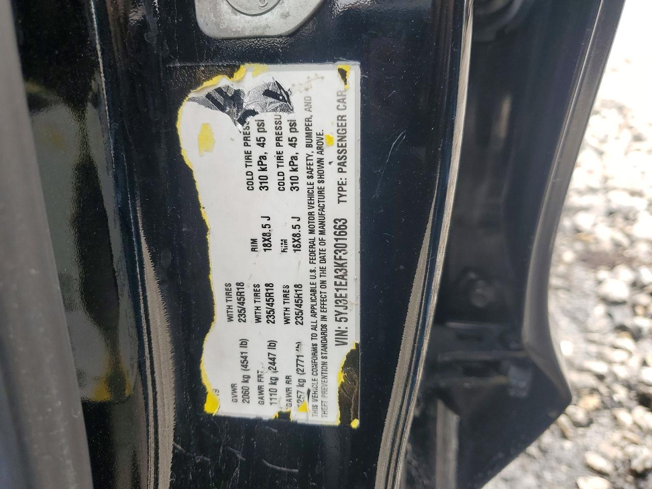 2019 TESLA MODEL 3