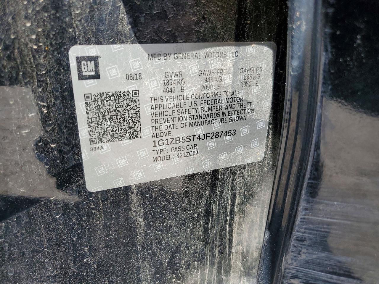 2018 CHEVROLET MALIBU