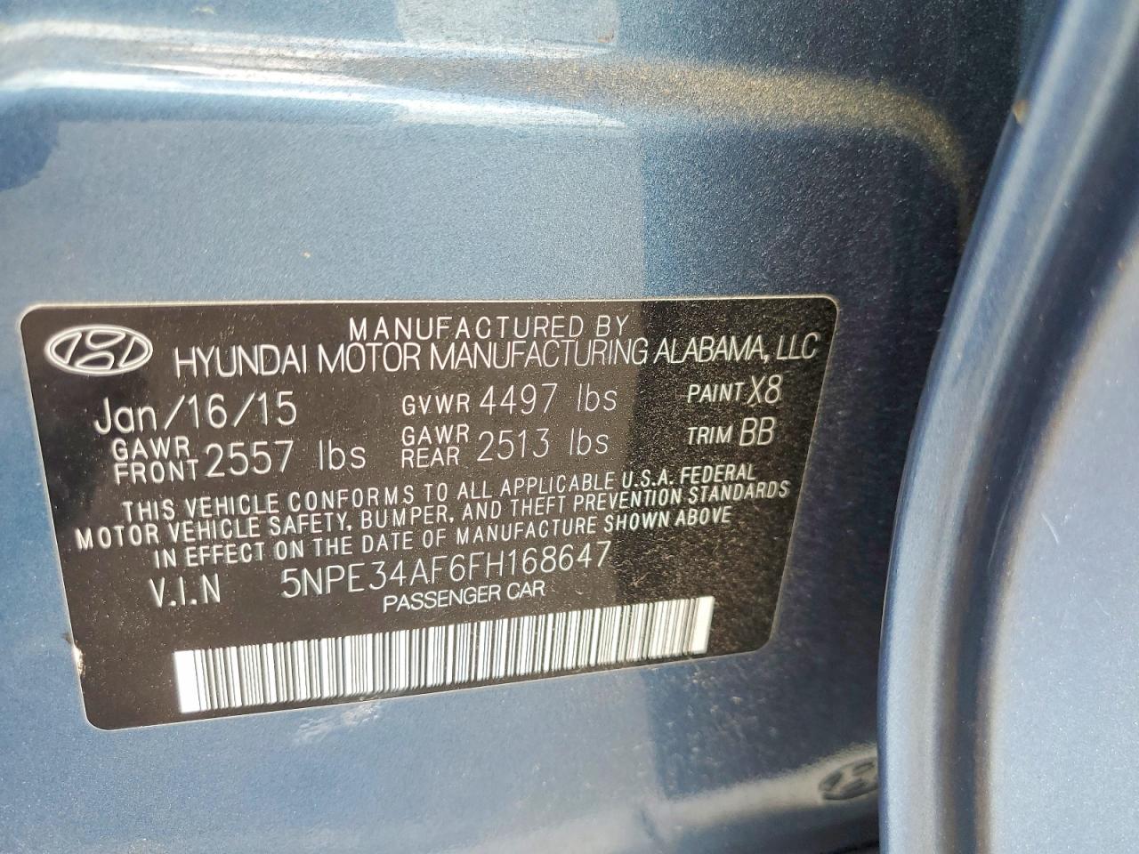 2015 HYUNDAI SONATA