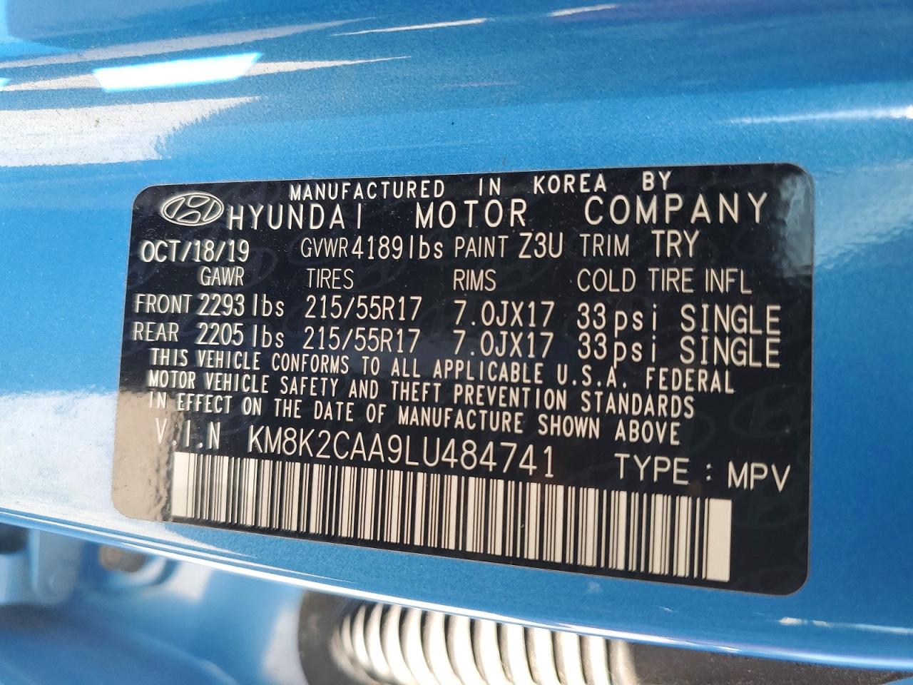 2020 HYUNDAI KONA