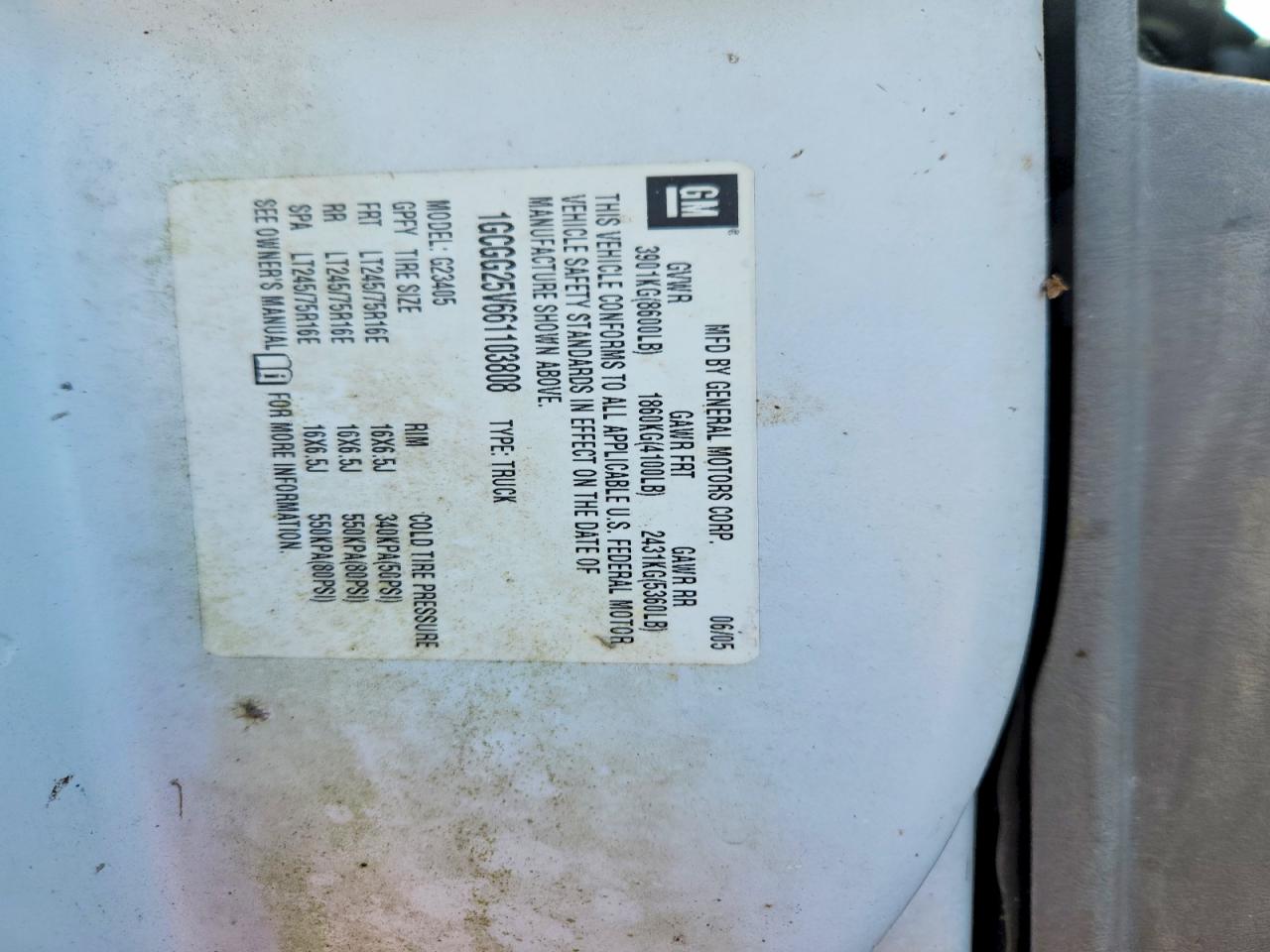 2006 CHEV EXPRESS