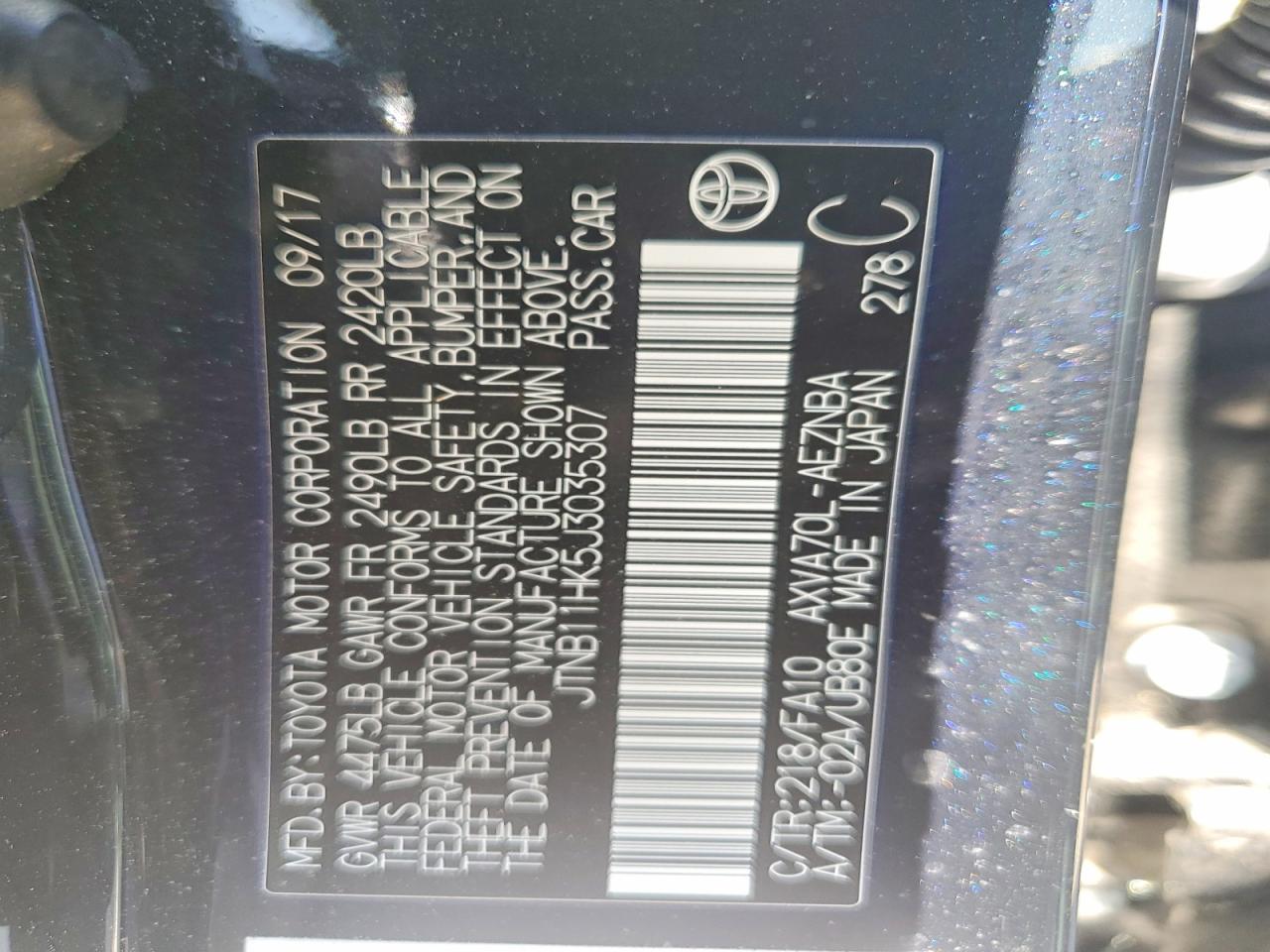 2018 TOYOTA CAMRY