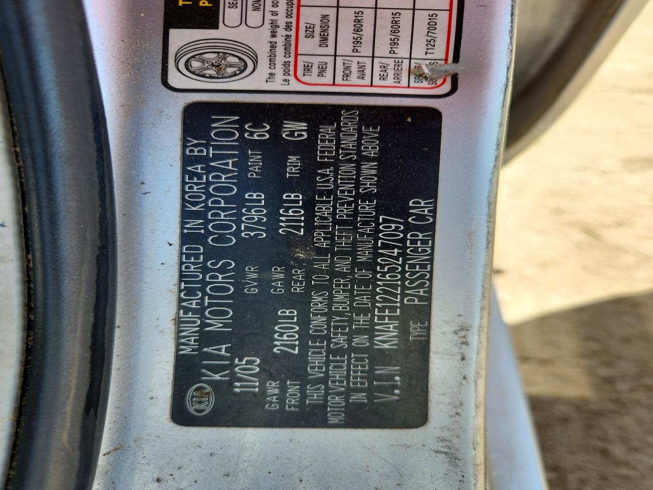 2006 KIA SPECTRA