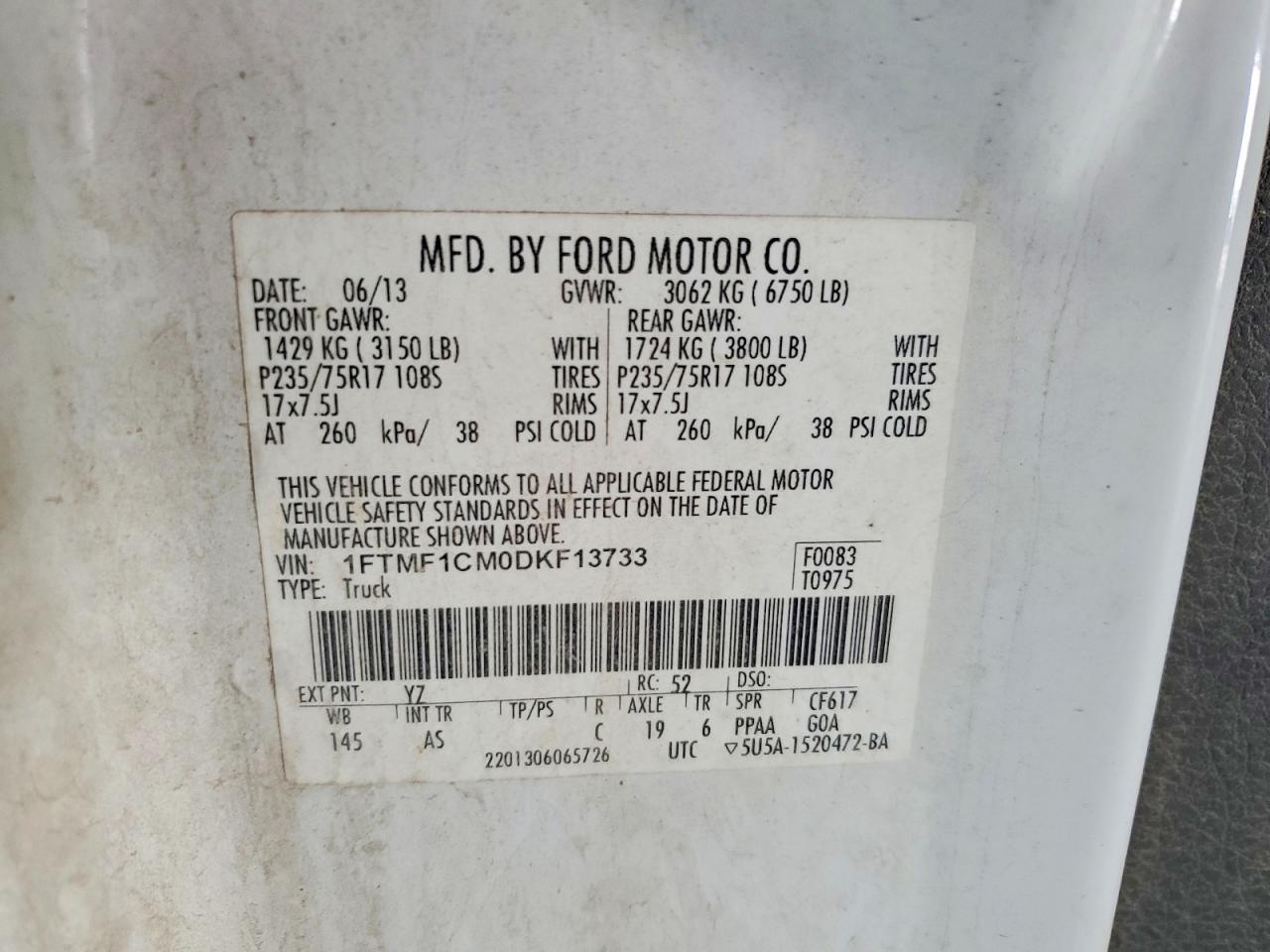 2013 FORD F150