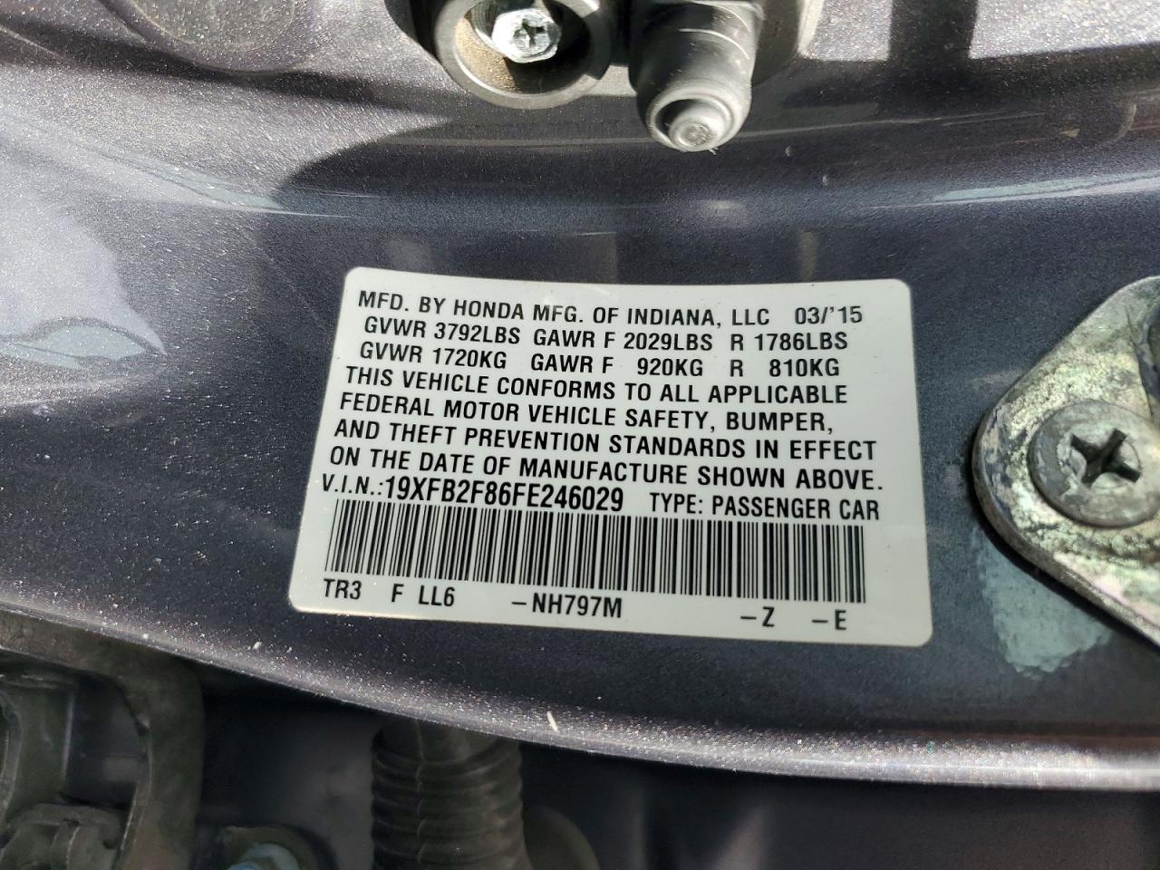 2015 HONDA CIVIC