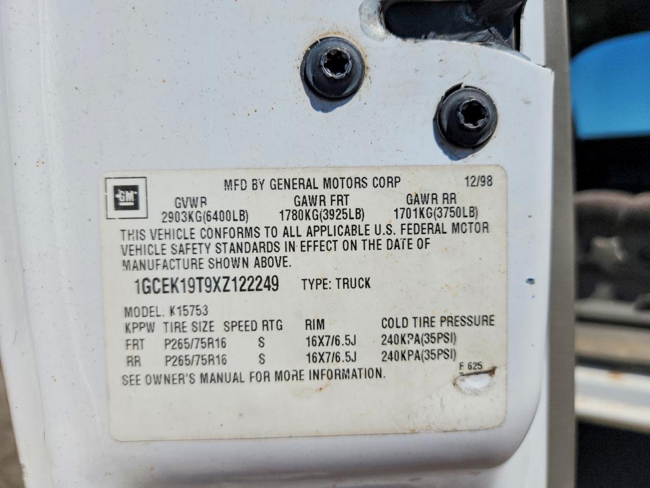 1999 CHEVROLET SILVERADO